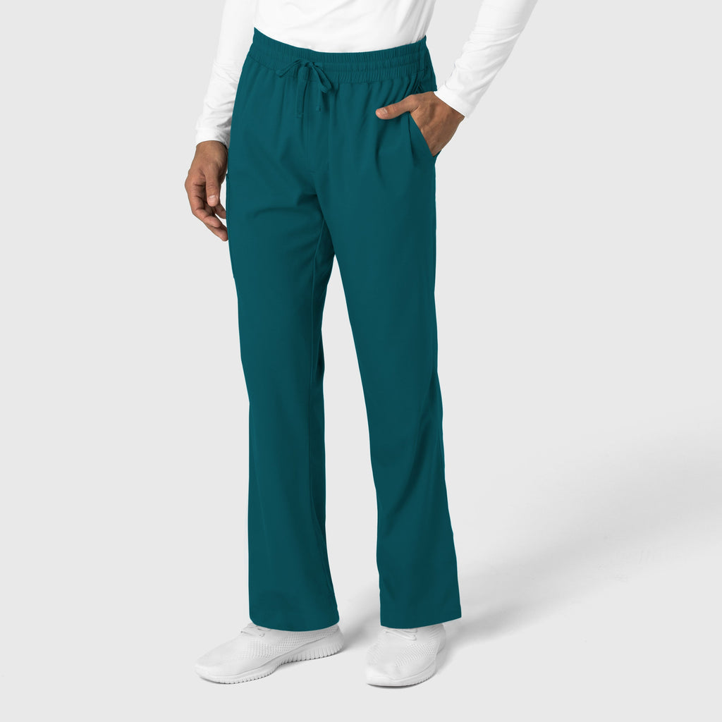 Boundless 5351 Men's Straight Leg Scrub Pants Caribbean