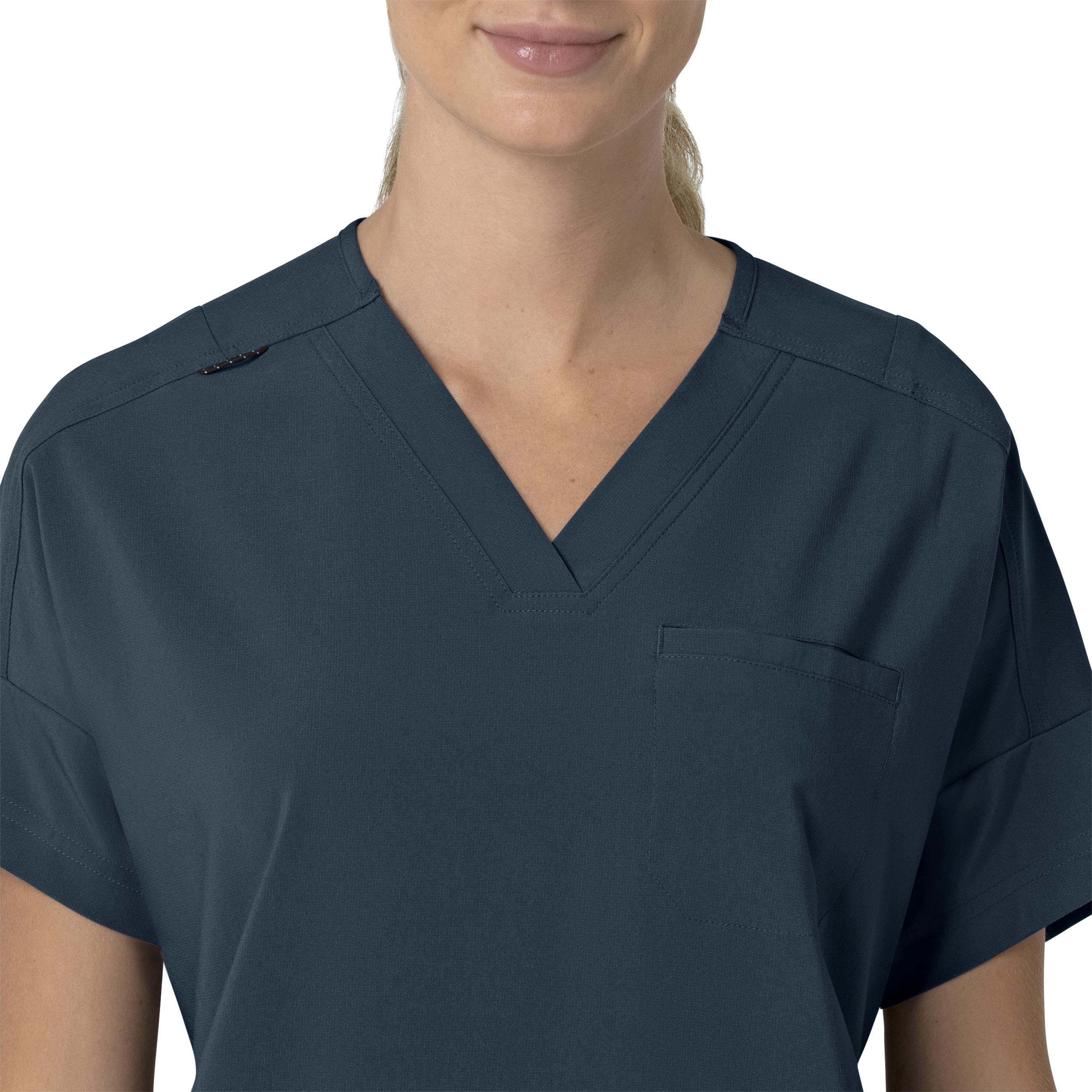 Force Cross-Flex C13110 Oversized V-Neck Scrub Top Navy