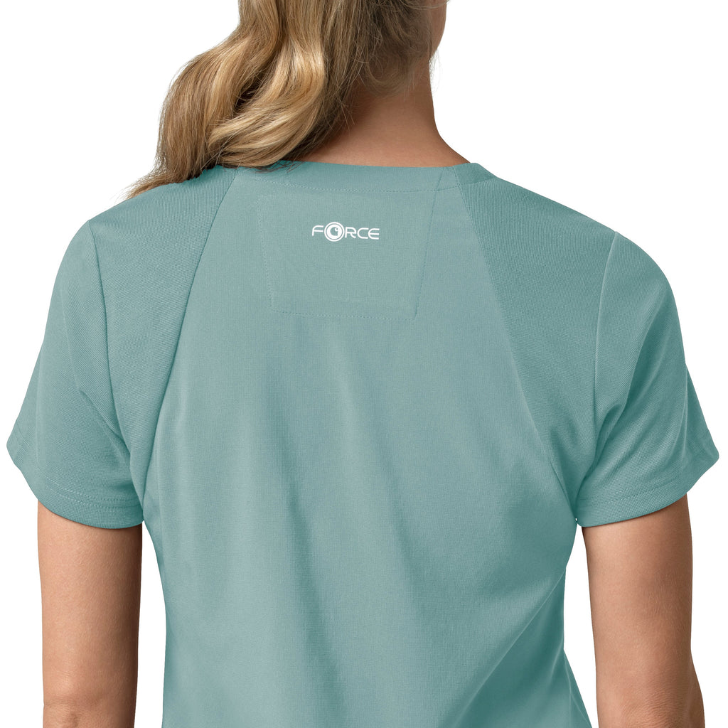 Force Cross-Flex C13210 Flex Panel V-Neck Scrub Top Summer Blue