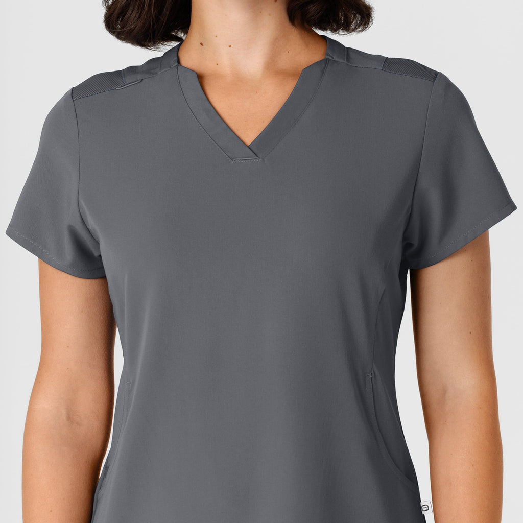 Nova 6432 Flex-n-Reach V-Neck Scrub Top Pewter