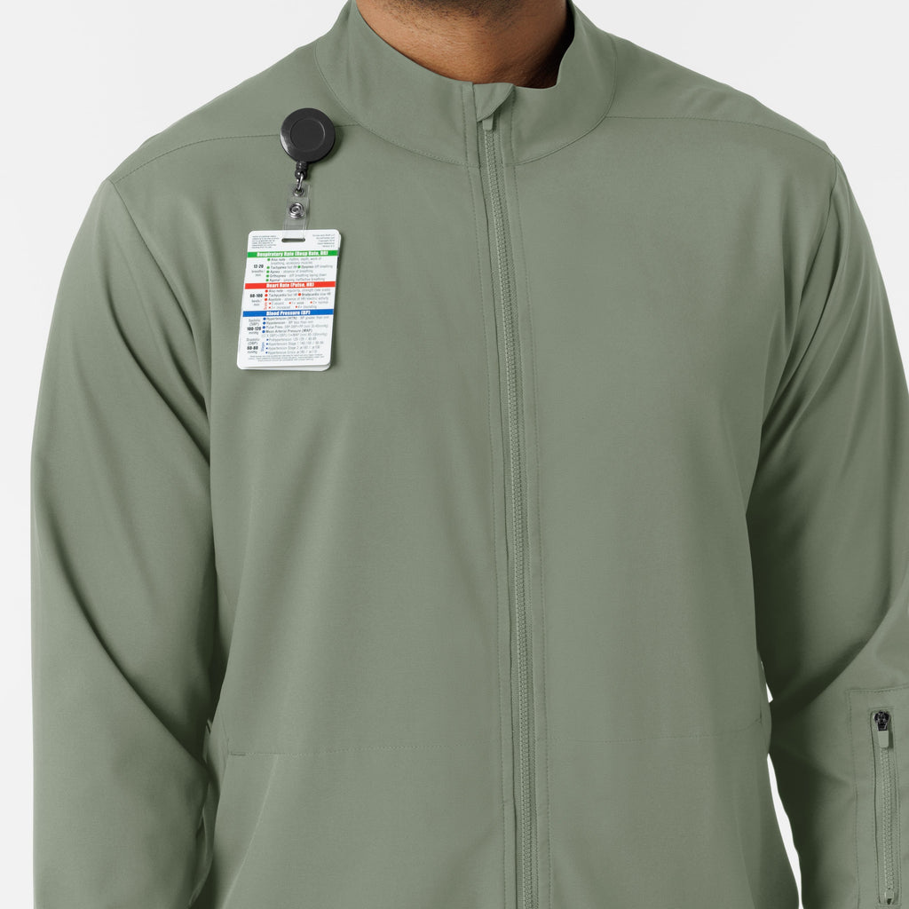 Boundless 8351 Men's Warm Up Scrub Jacket Sage