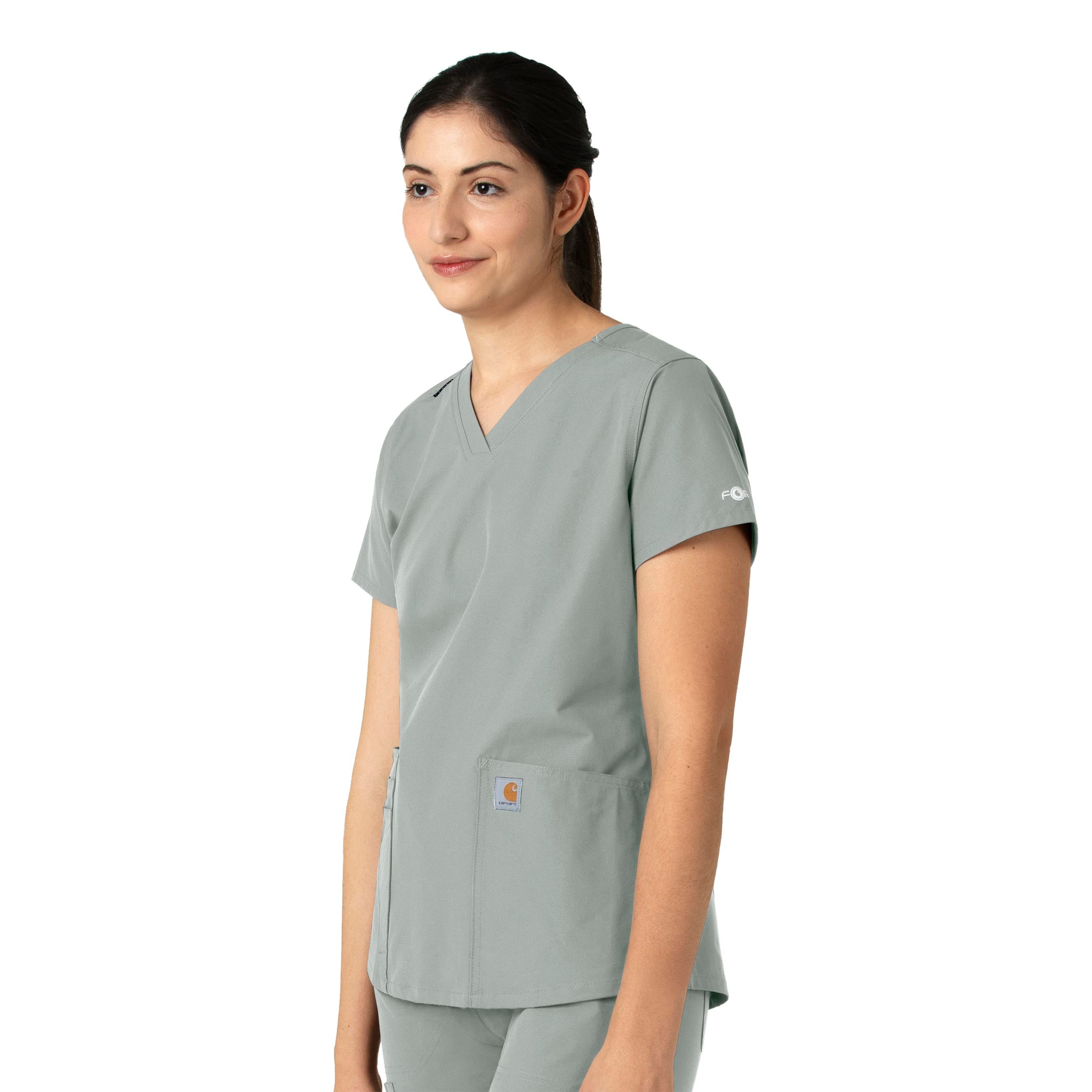 Force Essentials C12113 V-Neck Scrub Top Grey