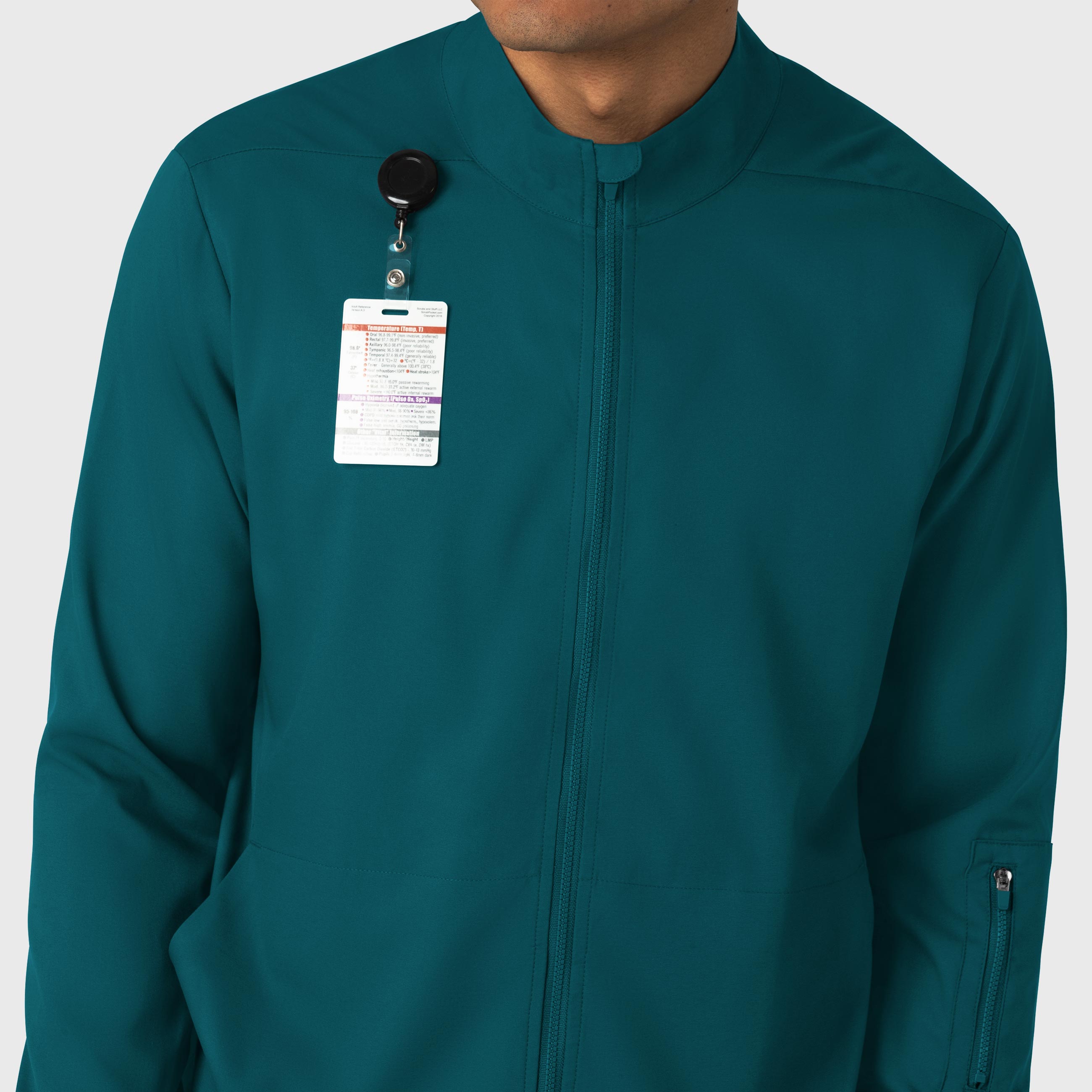 Boundless 8351 Men's Warm Up Scrub Jacket Caribbean