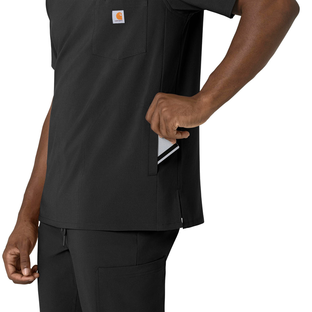 Force Cross-Flex C16410 Men's V-Neck Scrub Top Black