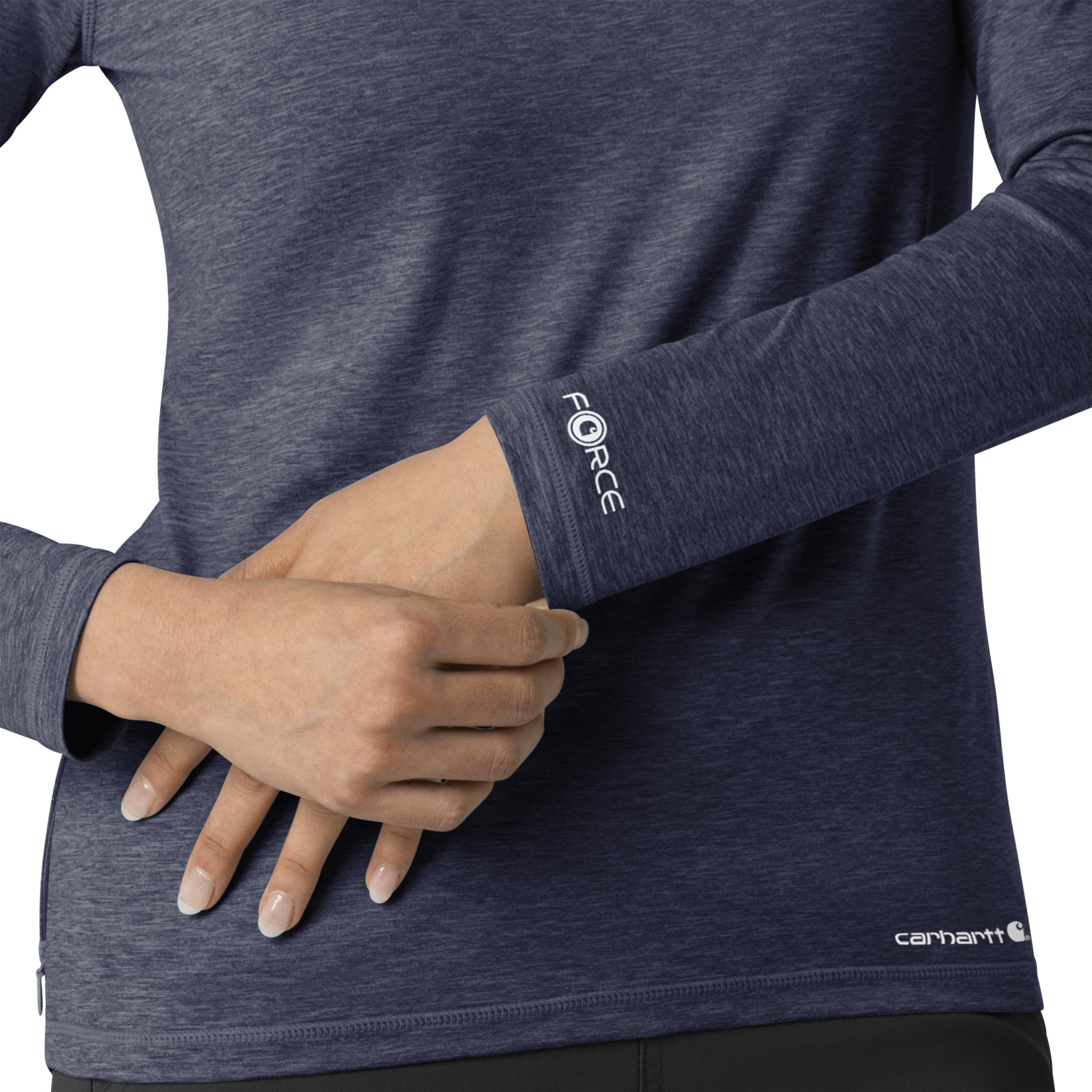 Force Sub-Scrubs C31009 Performance Long Sleeve Tee Navy Heather