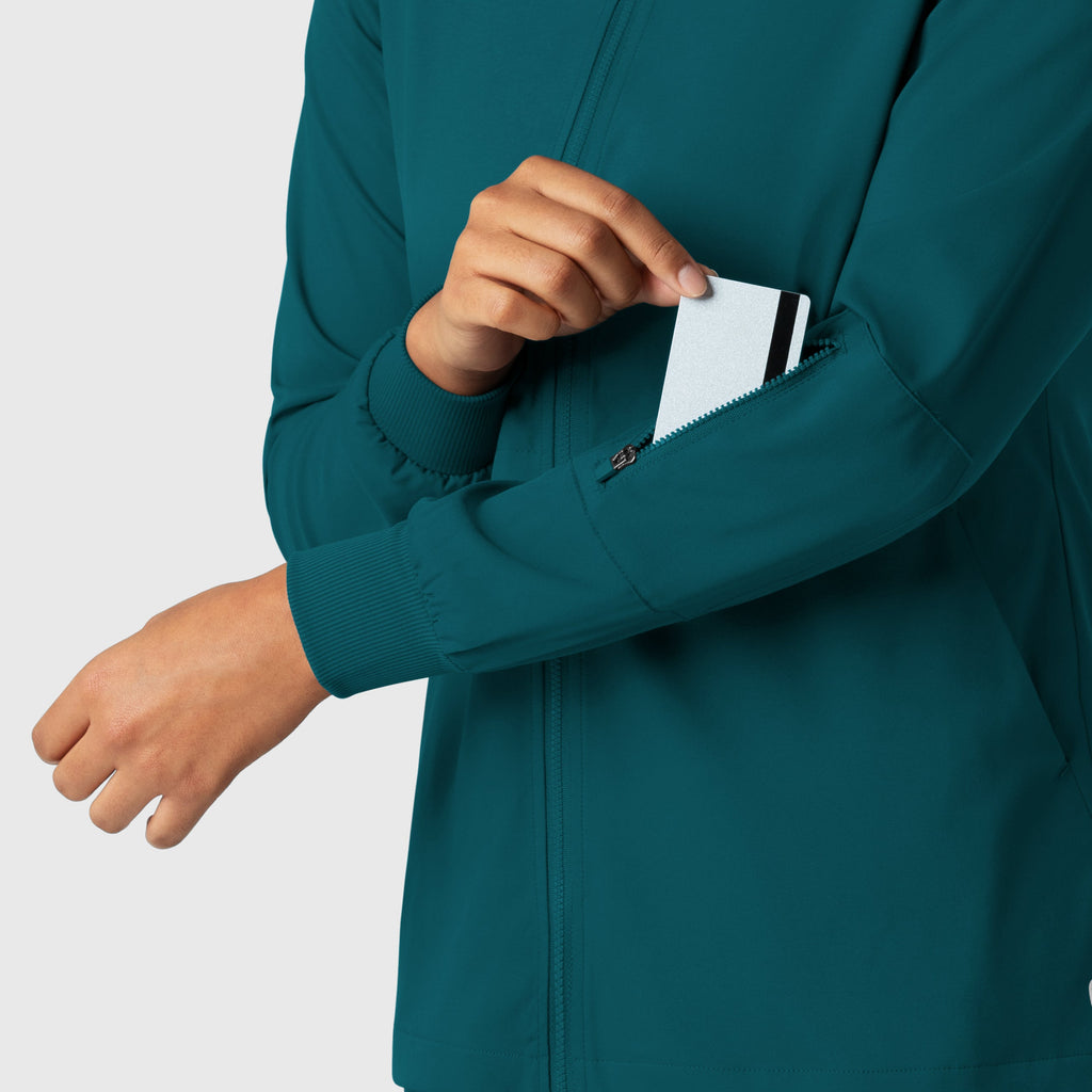 Boundless 8151 Warm Up Scrub Jacket Caribbean