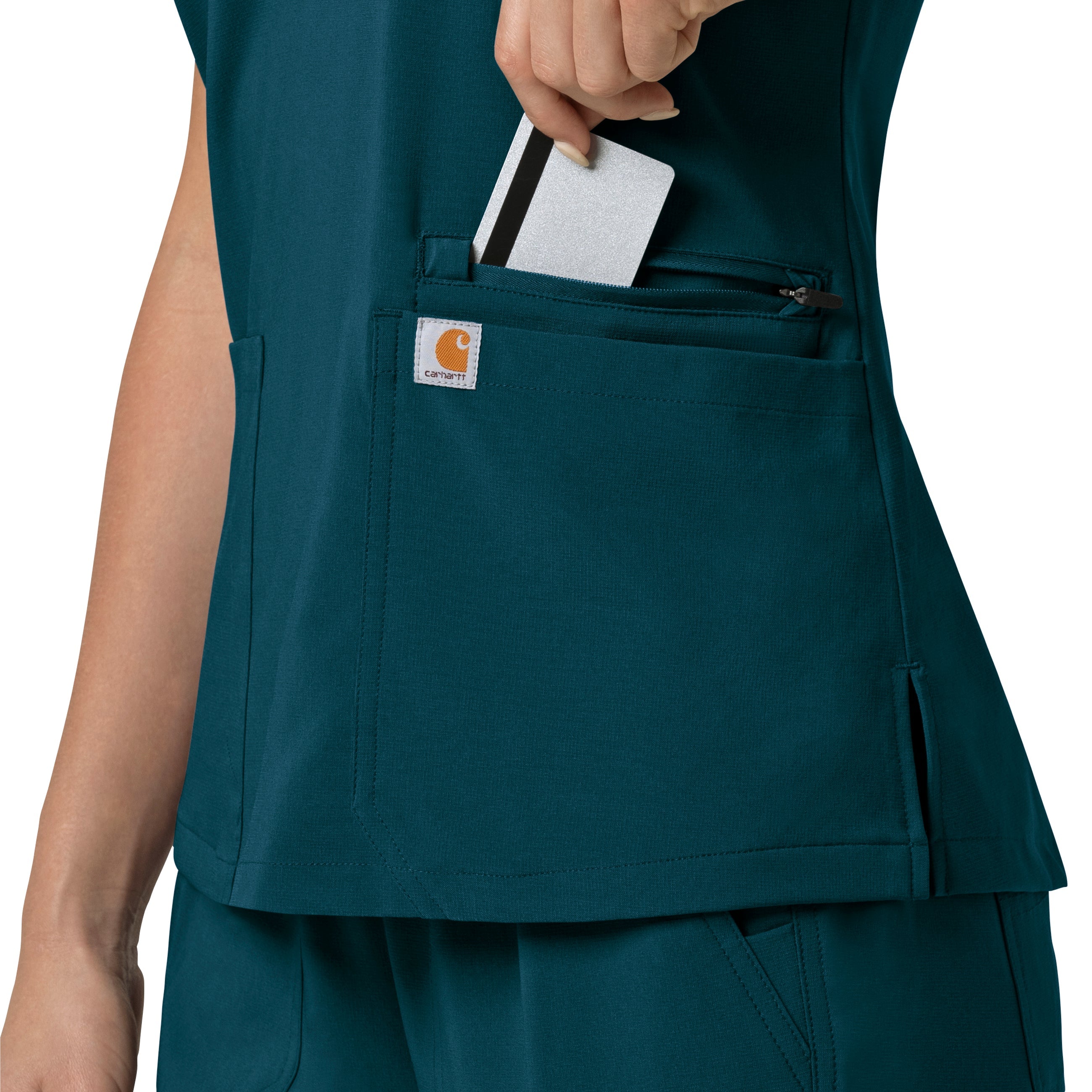 Force Cross-Flex C13210 Flex Panel V-Neck Scrub Top Caribbean