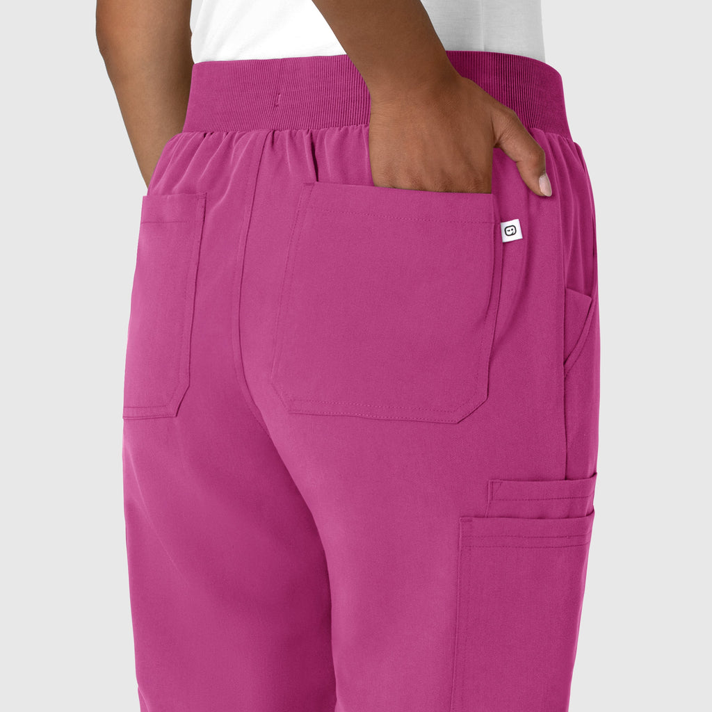 Nova 5132 Jogger Utility Scrub Pants Raspberry