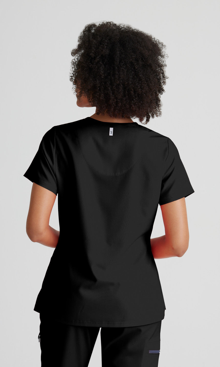 Grey's Anatomy Stretch GVST028 Bree Scrub Top Black