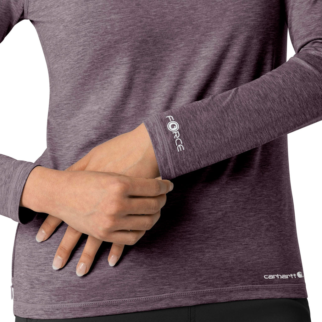 Force Sub-Scrubs C31009 Performance Long Sleeve Tee Black Plum Heather