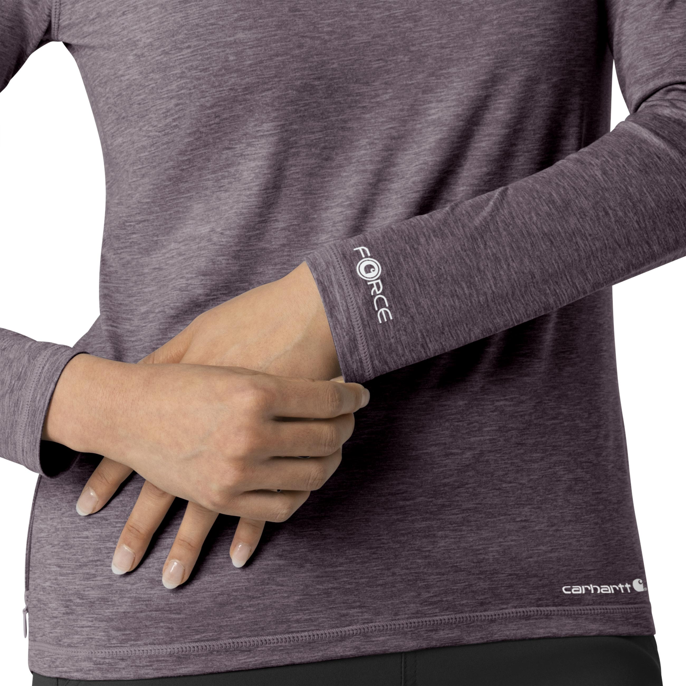 Force Sub-Scrubs C31009 Performance Long Sleeve Tee Black Plum Heather