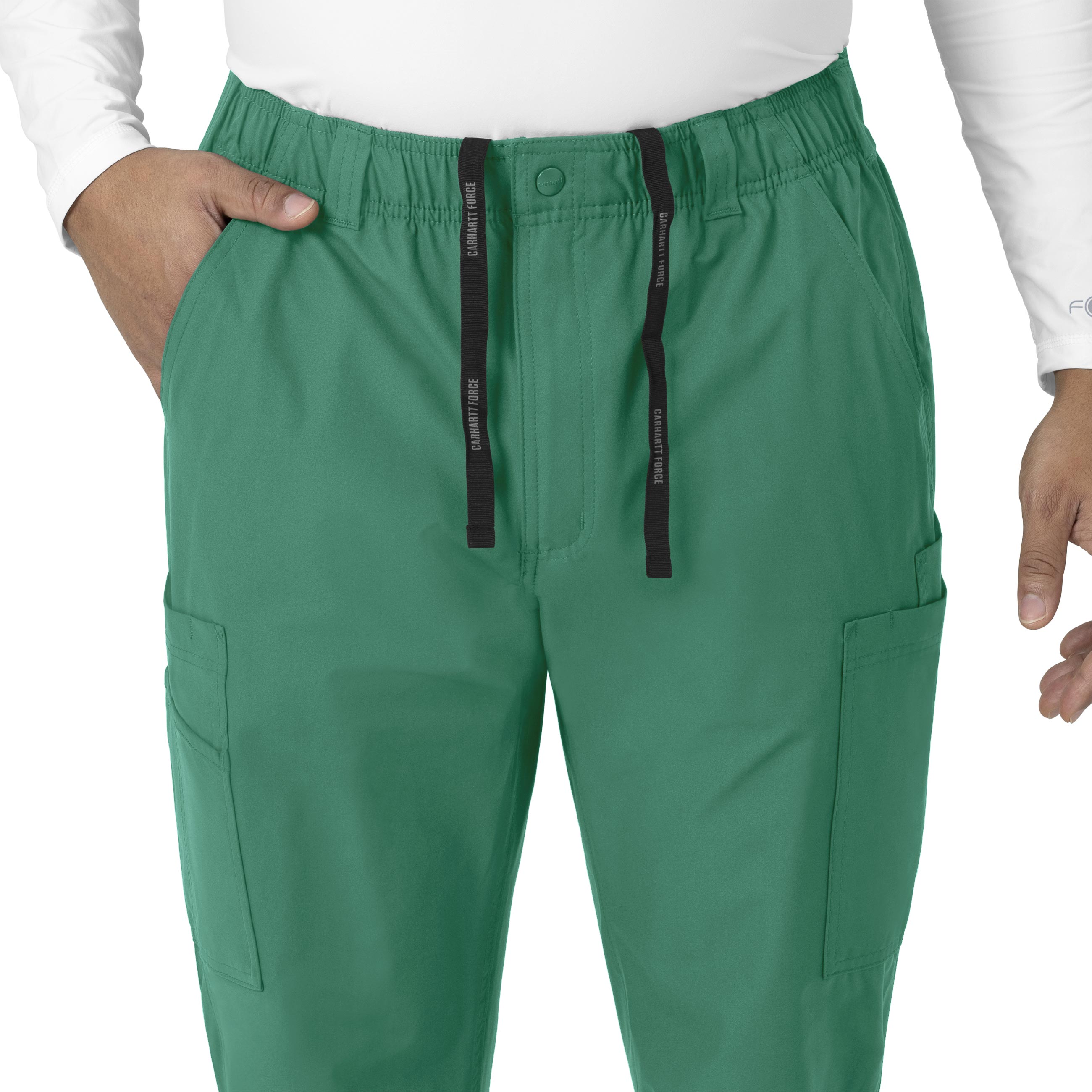Force Essentials C56113 Men's Straight Leg Cargo Scrub Pants Hunter