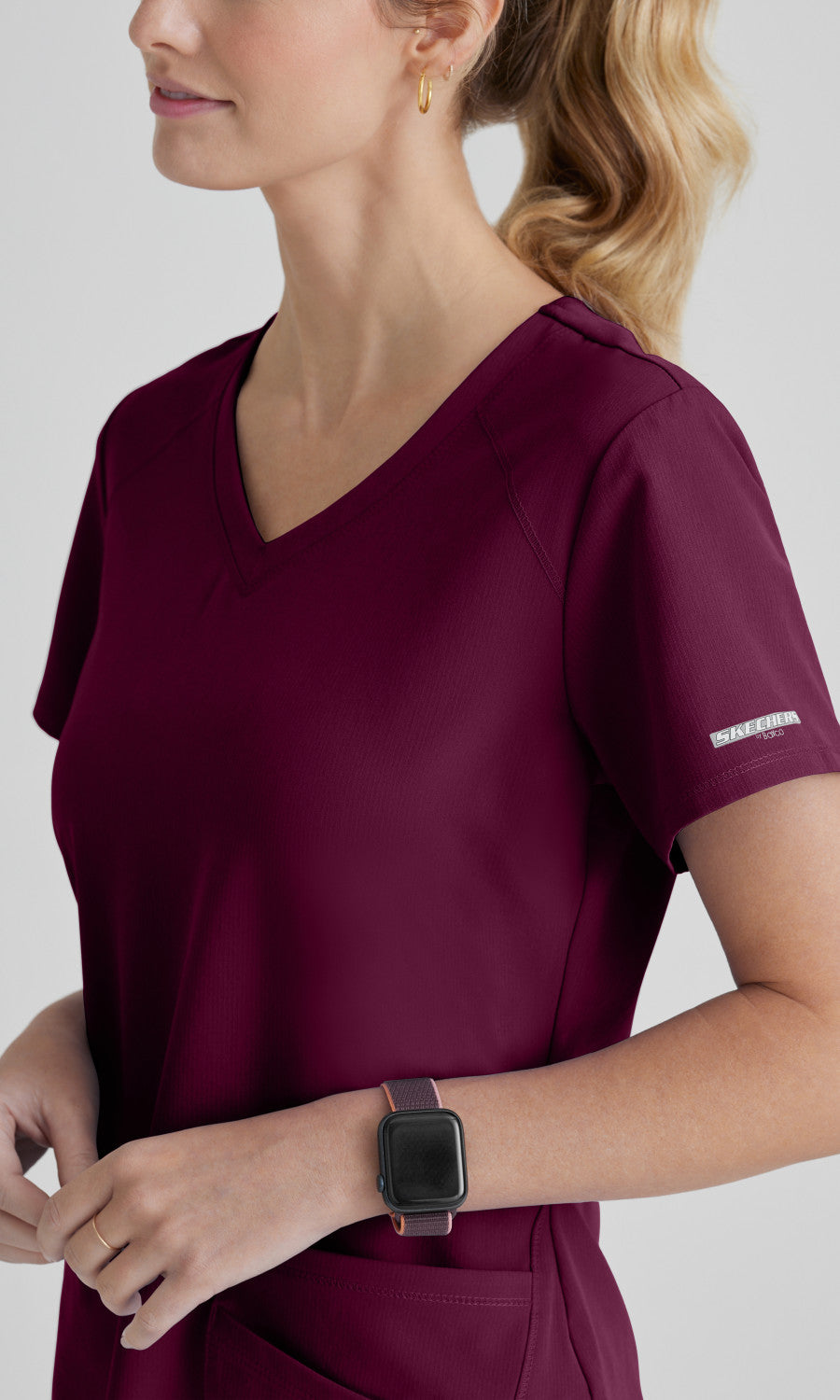 Skechers SK101 Breeze Scrub Top Wine