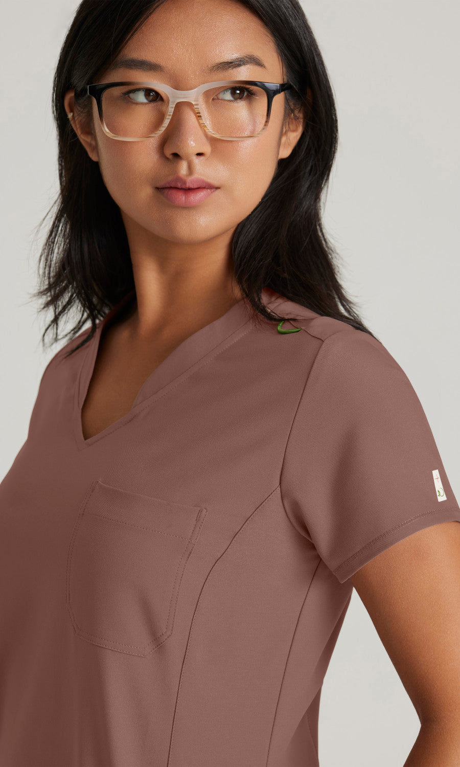 Grey's Anatomy Evolve GSST181 Sway Tuck-In Scrub Top Driftwood