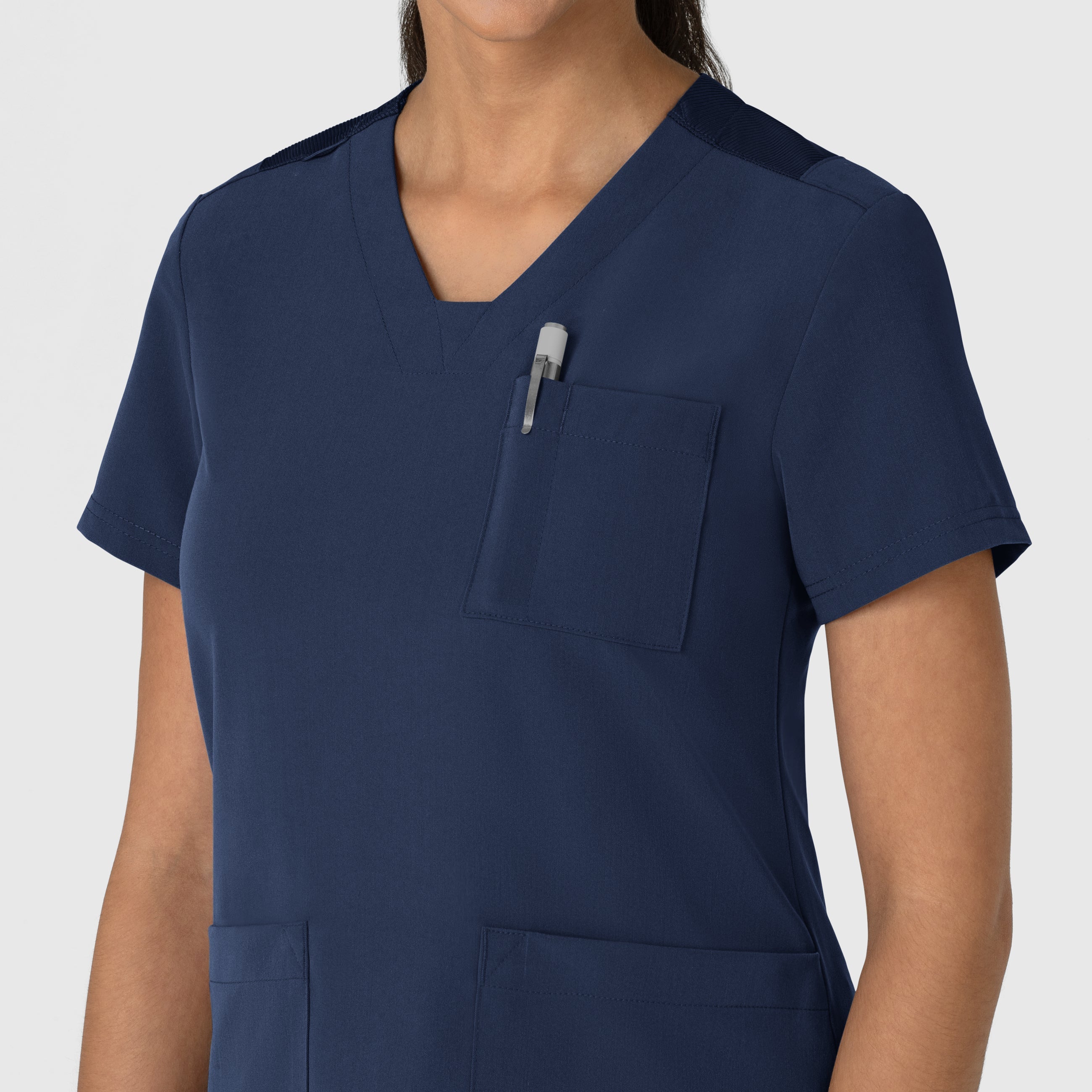 Nova 6132 Flex-n-Reach V-Neck Scrub Top Navy