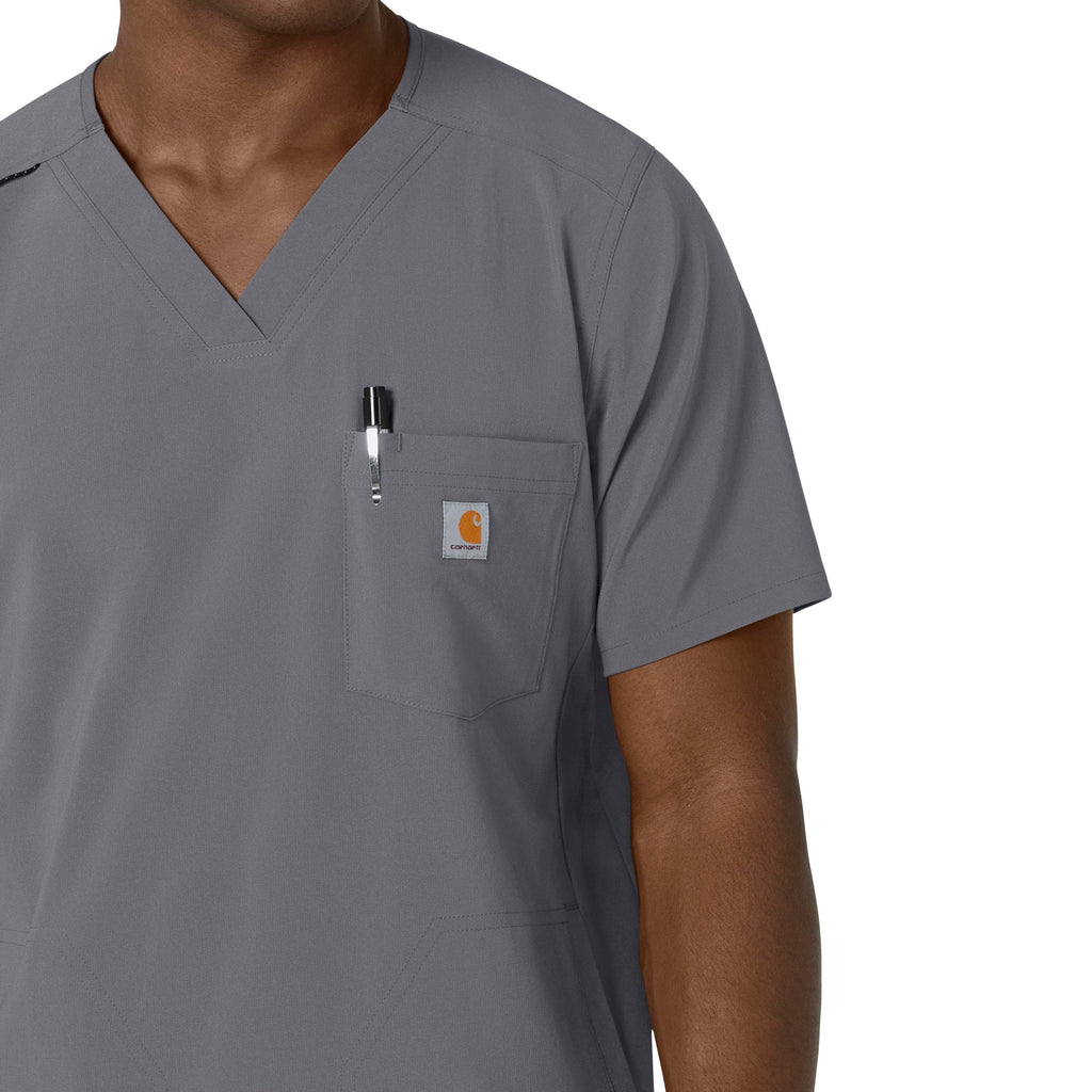 Force Cross-Flex C16410 Men's V-Neck Scrub Top Pewter