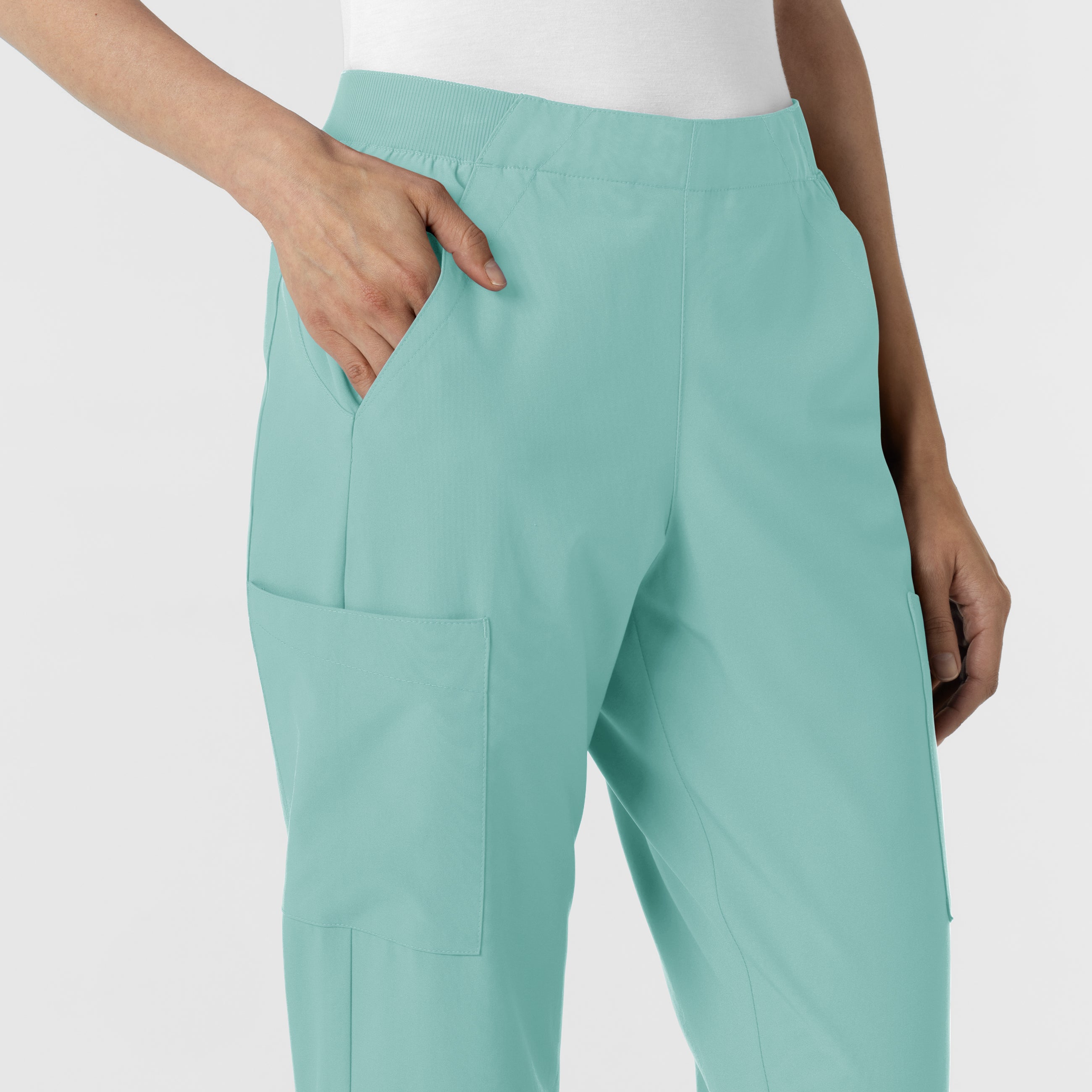 W123 5145 Cargo Utility Scrub Pants Turquoise