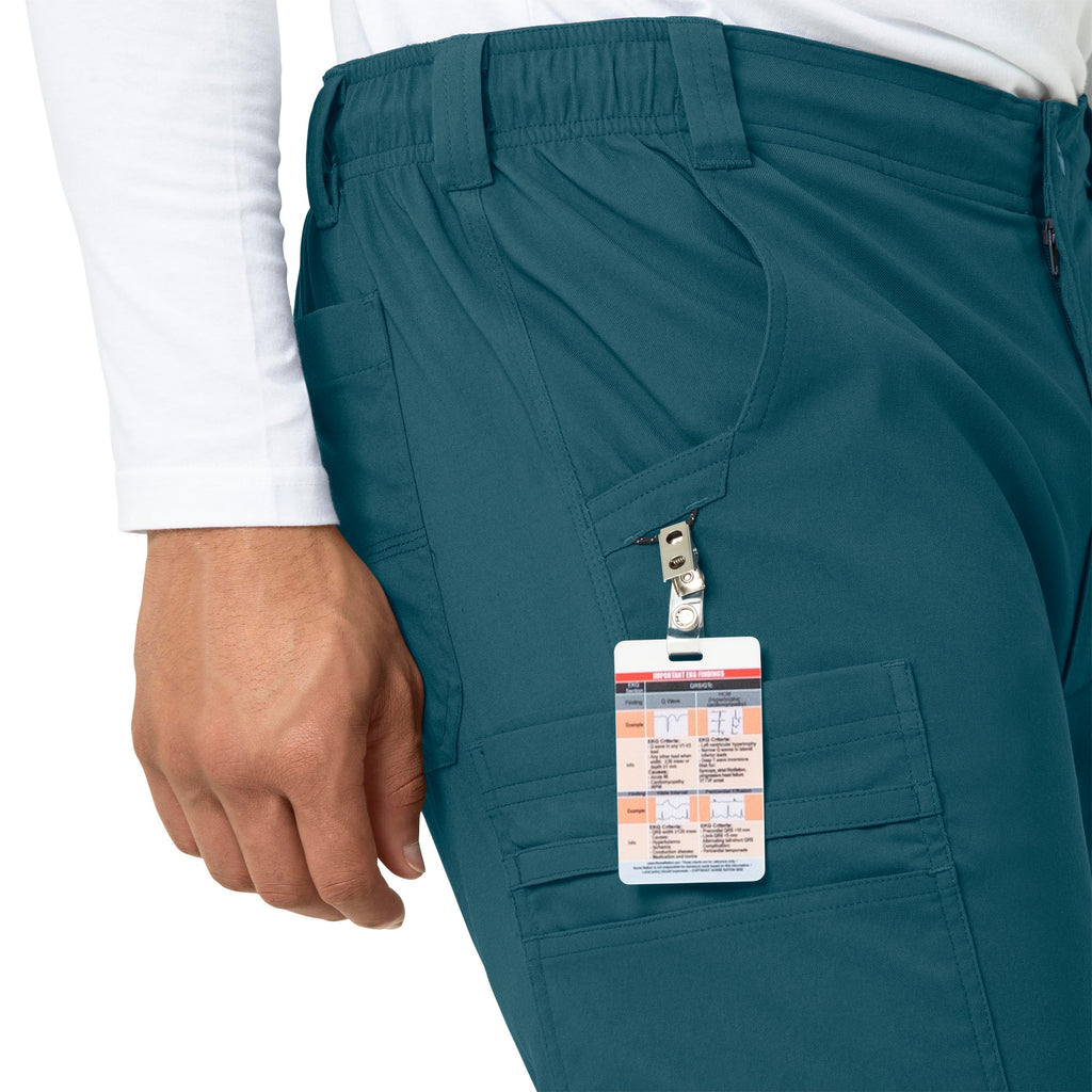 Rugged Flex Peak C55037 Men's Straight Leg Cargo Scrub Pants Caribbean Blue