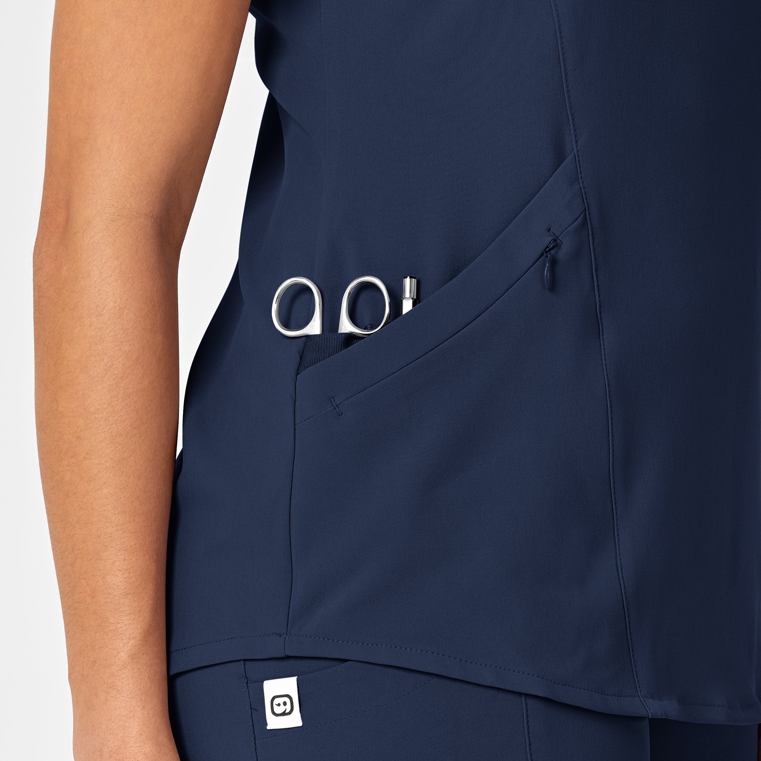 RENEW 6134 V-Neck Scrub Top Navy