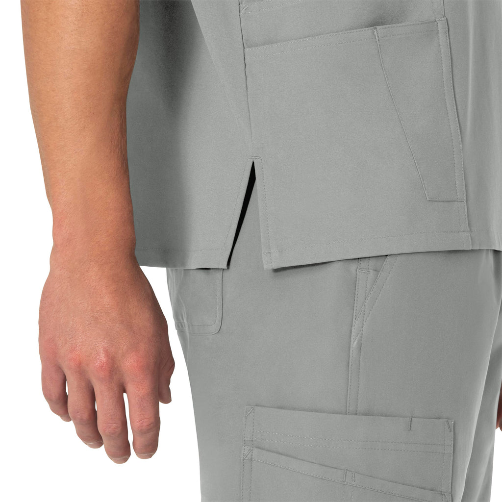 Force Essentials C15013 Unisex V-Neck 6-Pocket Scrub Top Grey