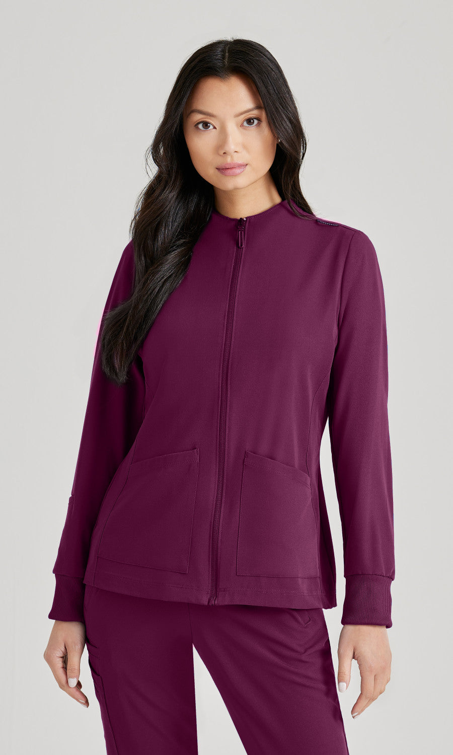 Barco Unify BUW884 Team Scrub Jacket Wine