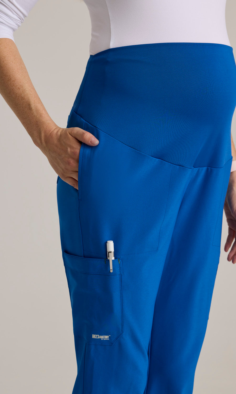 Grey's Anatomy Evolve GSSP690 Promise Maternity Scrub Pants New Royal