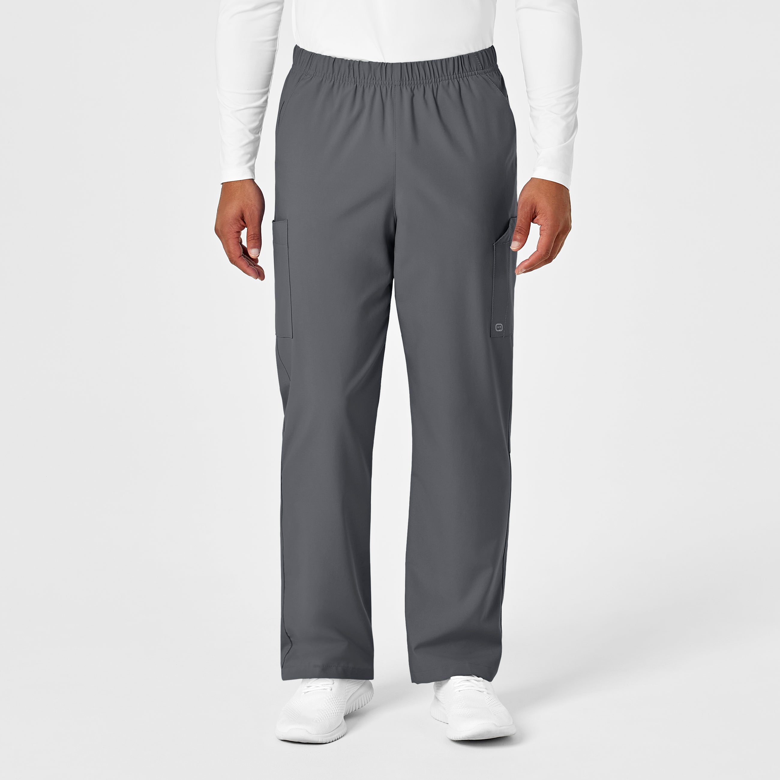 W123 5855 Unisex Multi-Cargo Scrub Pants Pewter