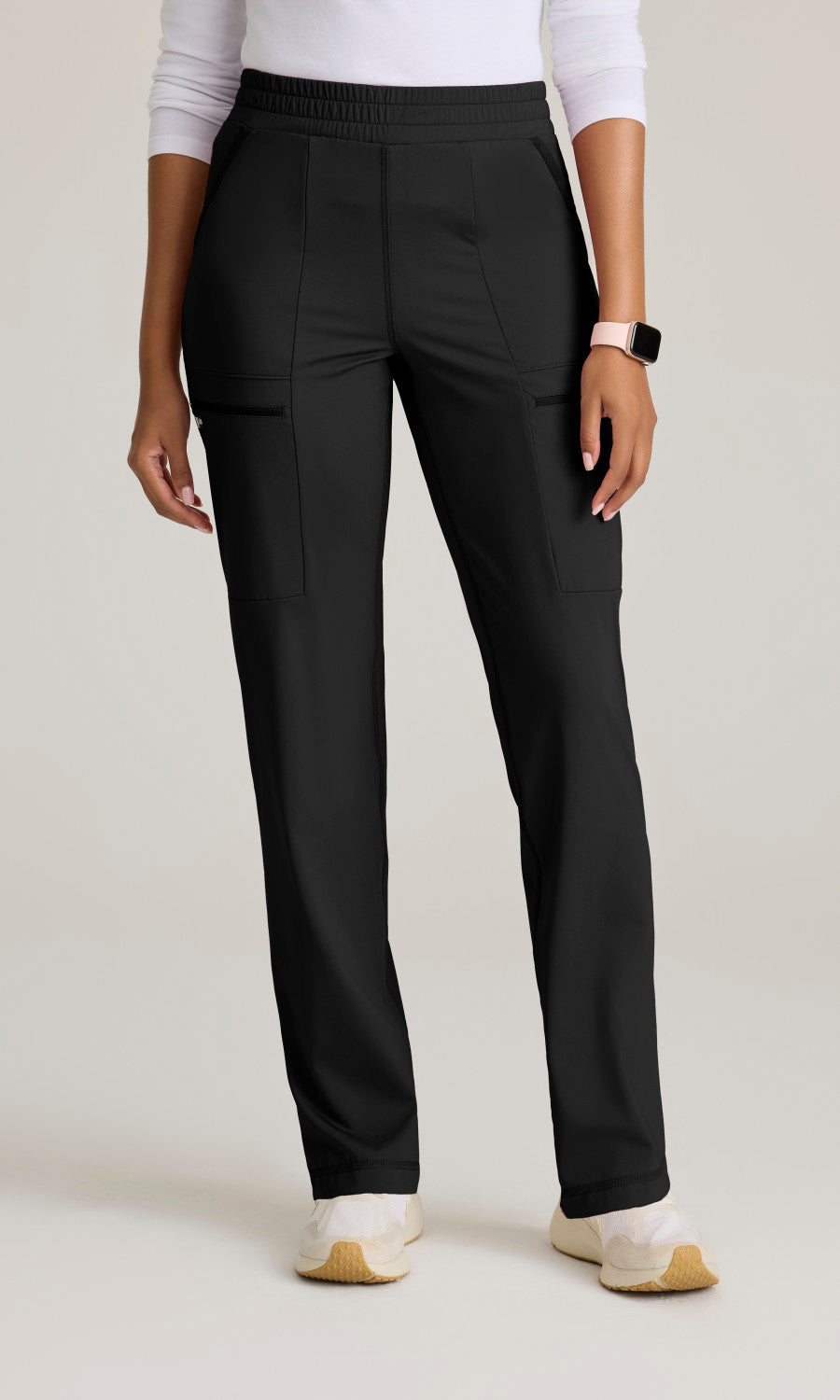 Grey's Anatomy Knits GRSP685 Momentum Knit Scrub Pants Black