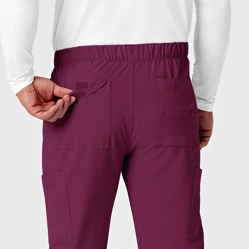RENEW 5034 Men's Jogger Scrub Pants Wine