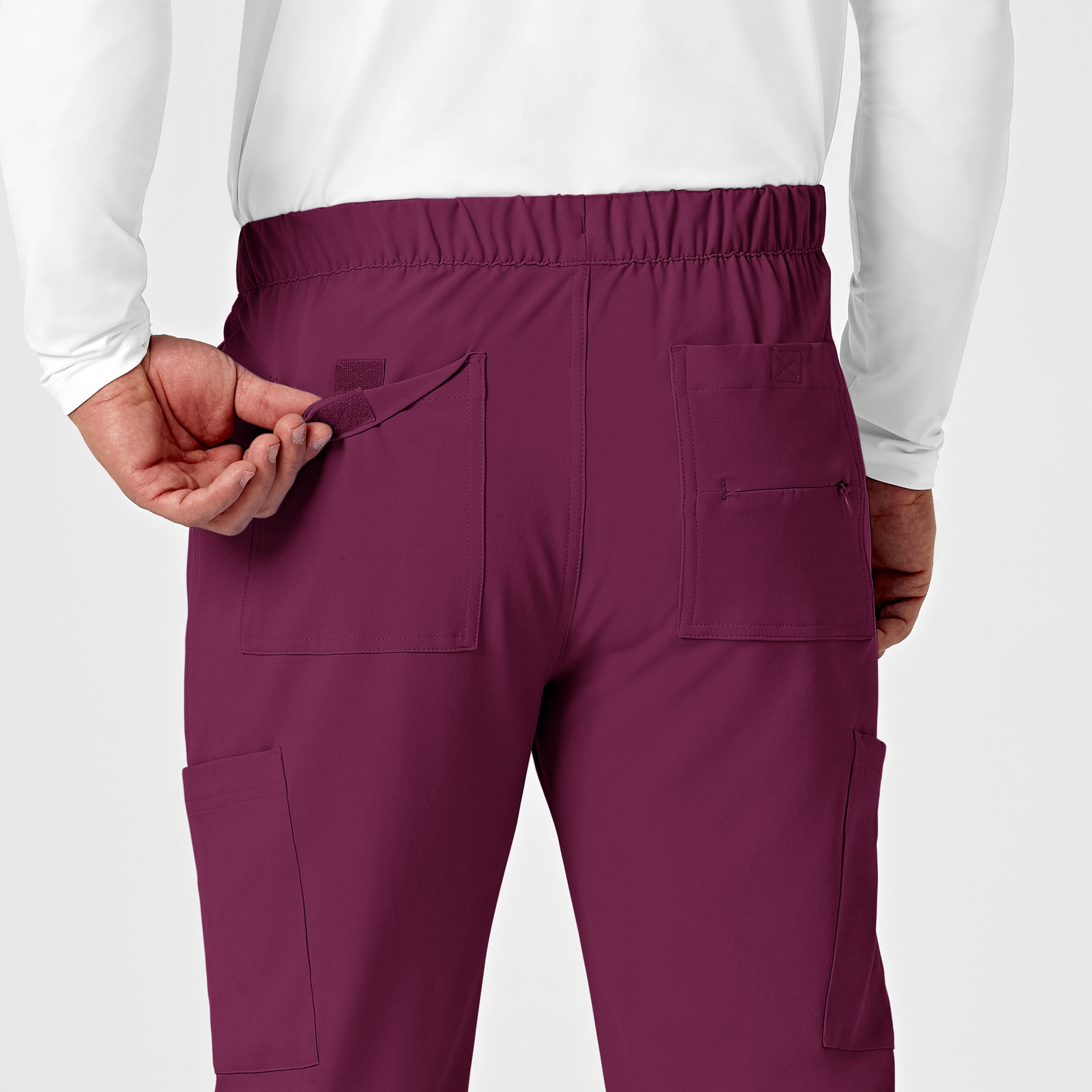 RENEW 5034 Men's Jogger Scrub Pants Wine