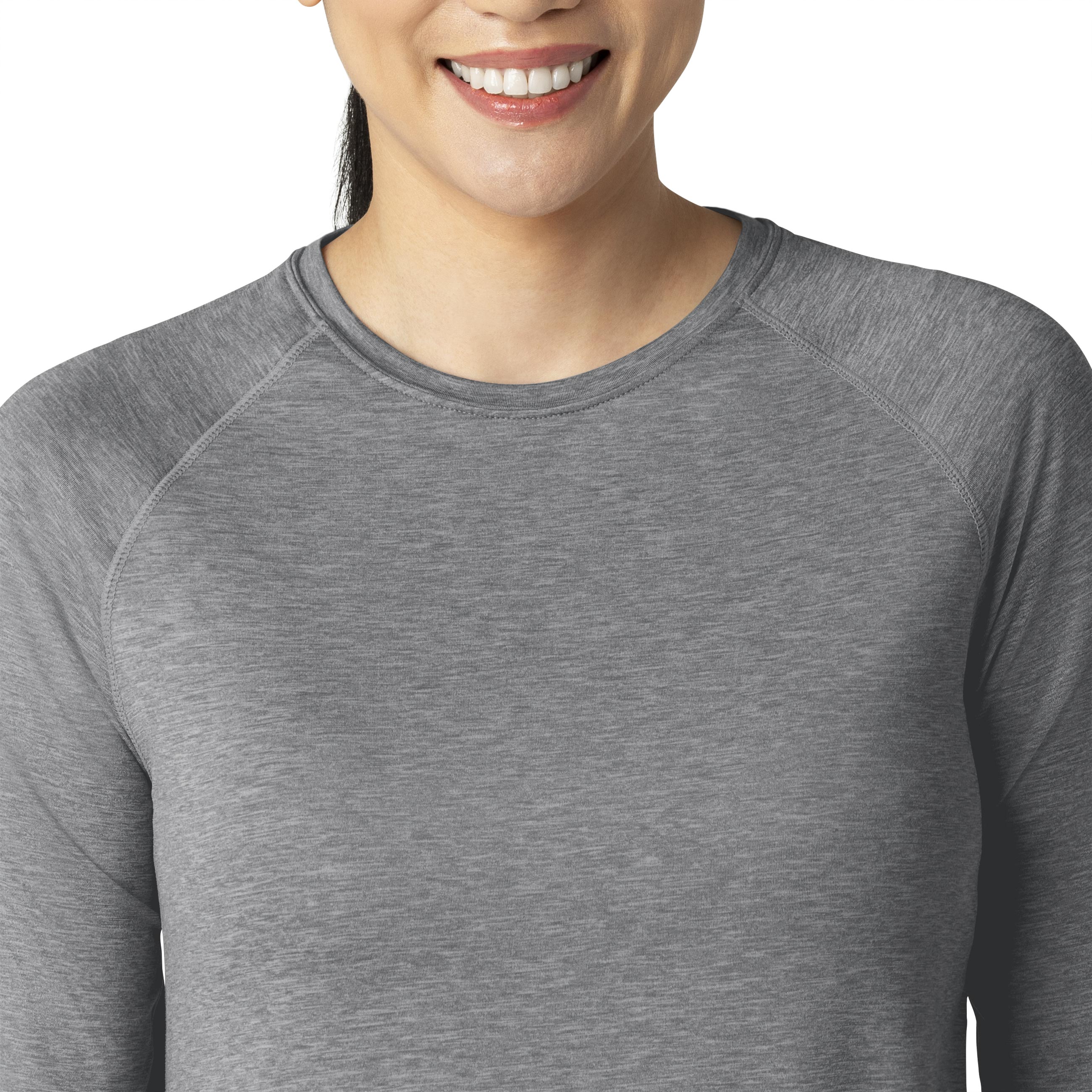 Force Sub-Scrubs C31009 Performance Long Sleeve Tee Grey Heather