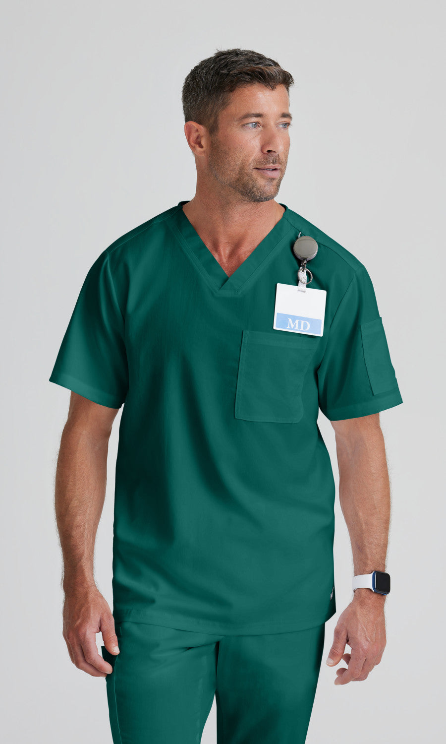 Grey's Anatomy GRT091 Evan Scrub Top Hunter Green