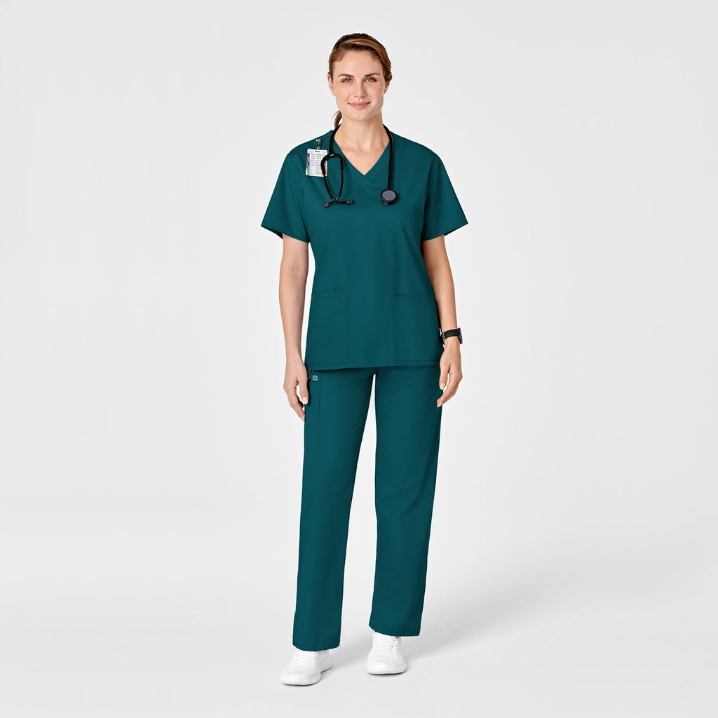 WonderWORK 501 Pull-On Cargo Scrub Pants Caribbean Blue