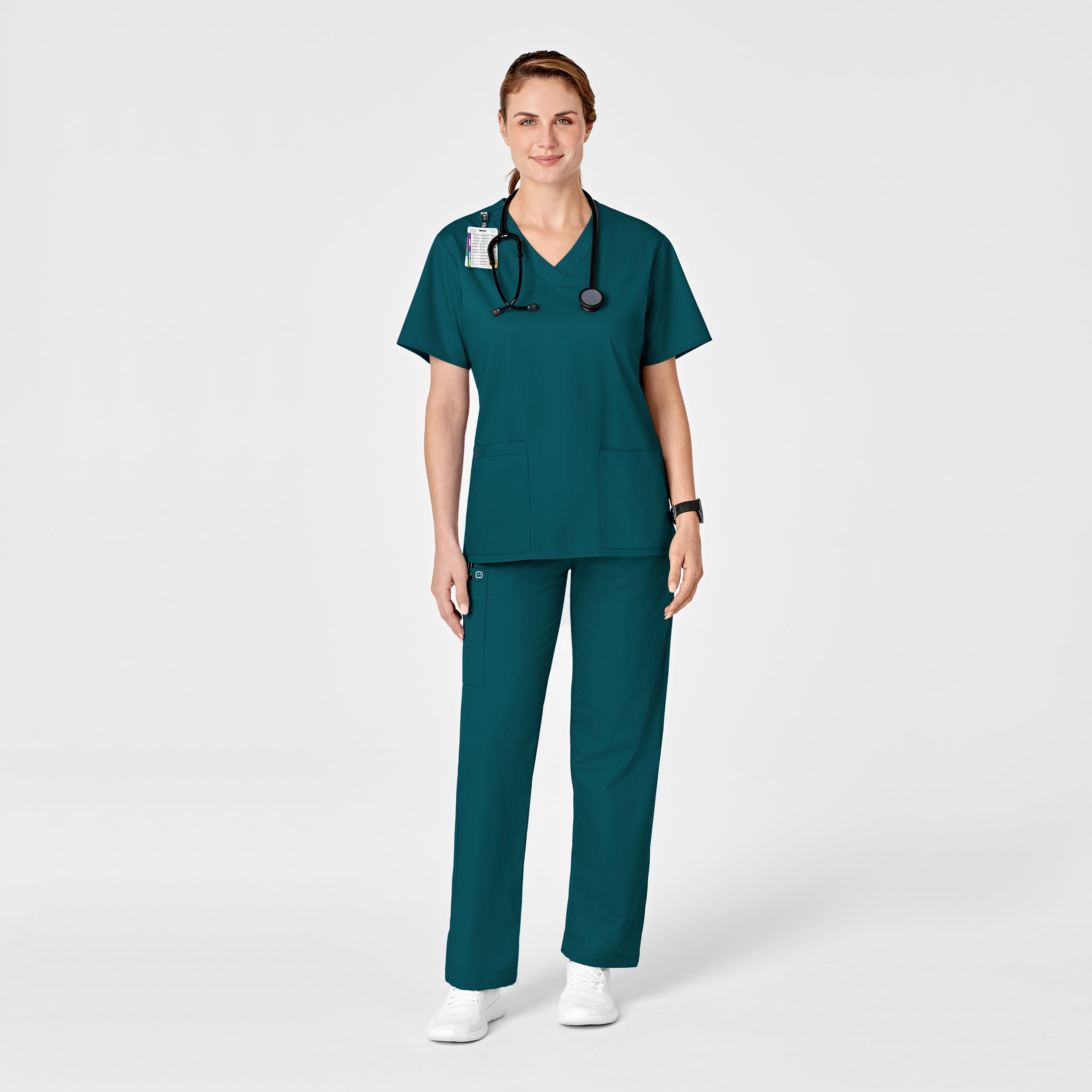 WonderWORK 501 Pull-On Cargo Scrub Pants Caribbean Blue