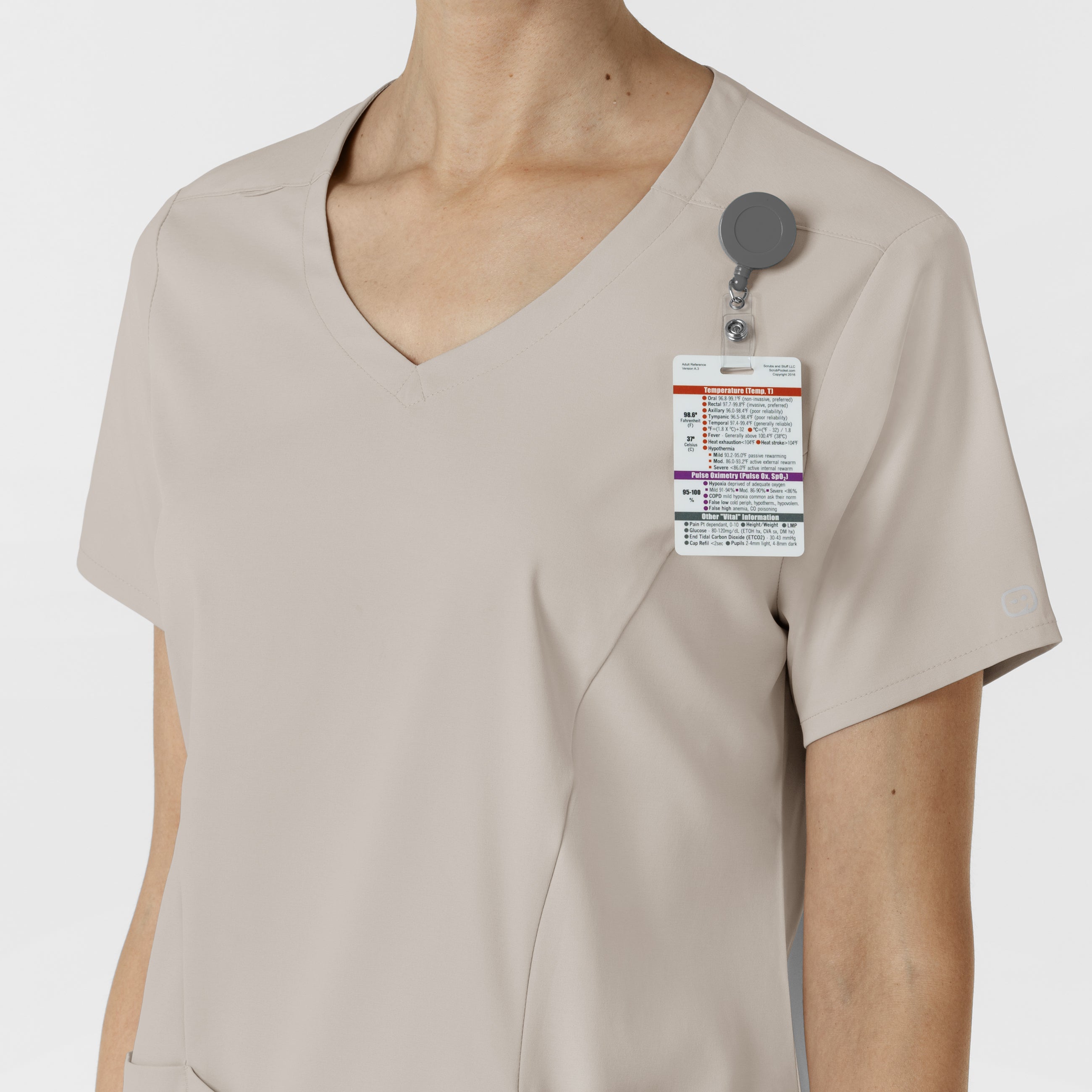 Boundless 6251 2-Pocket V-Neck Scrub Top Cloud