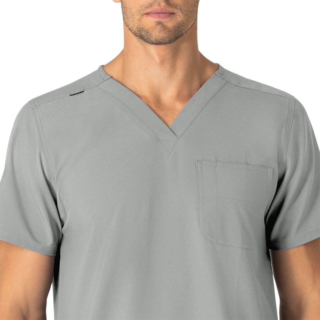 Force Essentials C15013 Unisex V-Neck 6-Pocket Scrub Top Grey