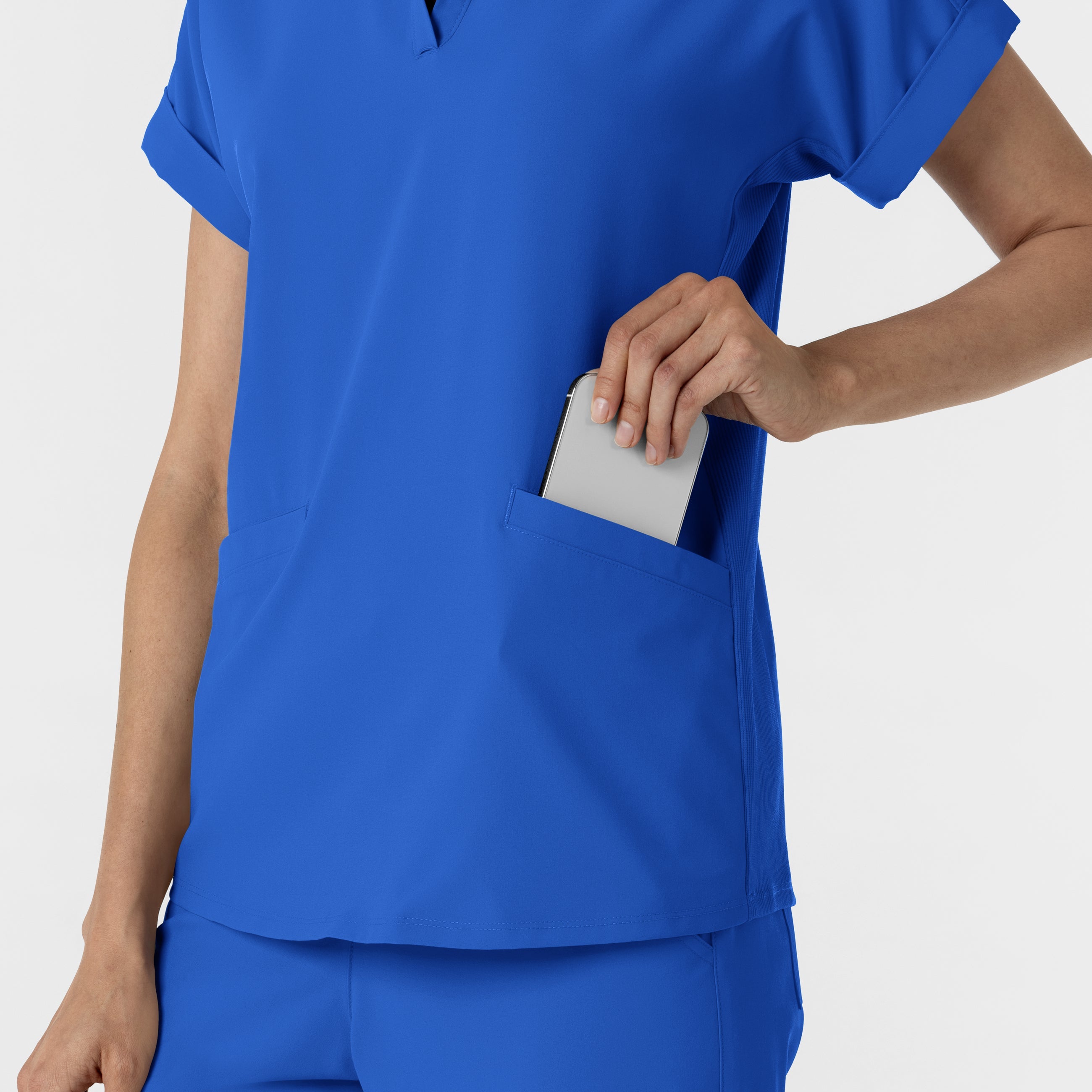 RENEW 6934 Women’s Flex-n-Reach Collared Scrub Top Royal