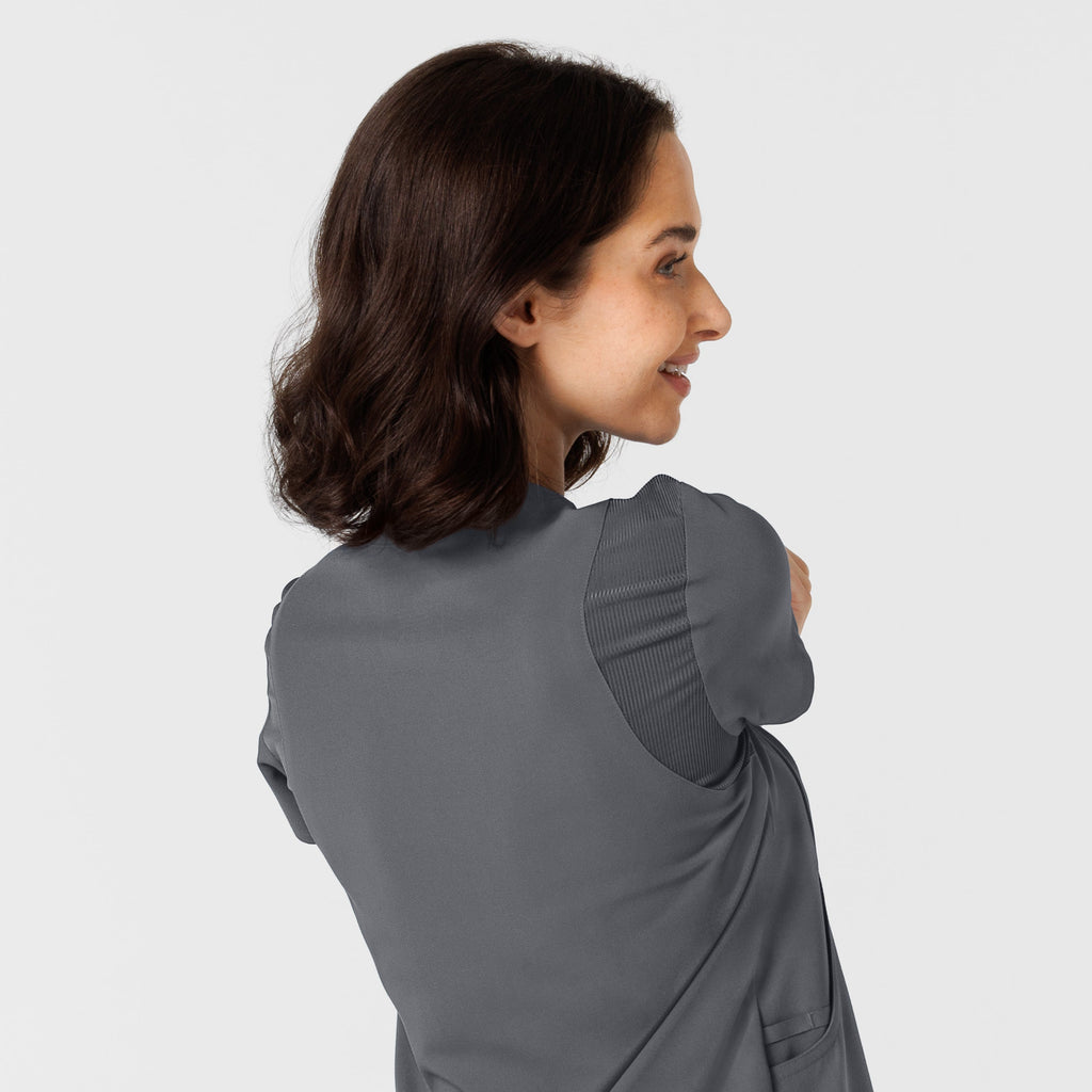 Nova 6432 Flex-n-Reach V-Neck Scrub Top Pewter