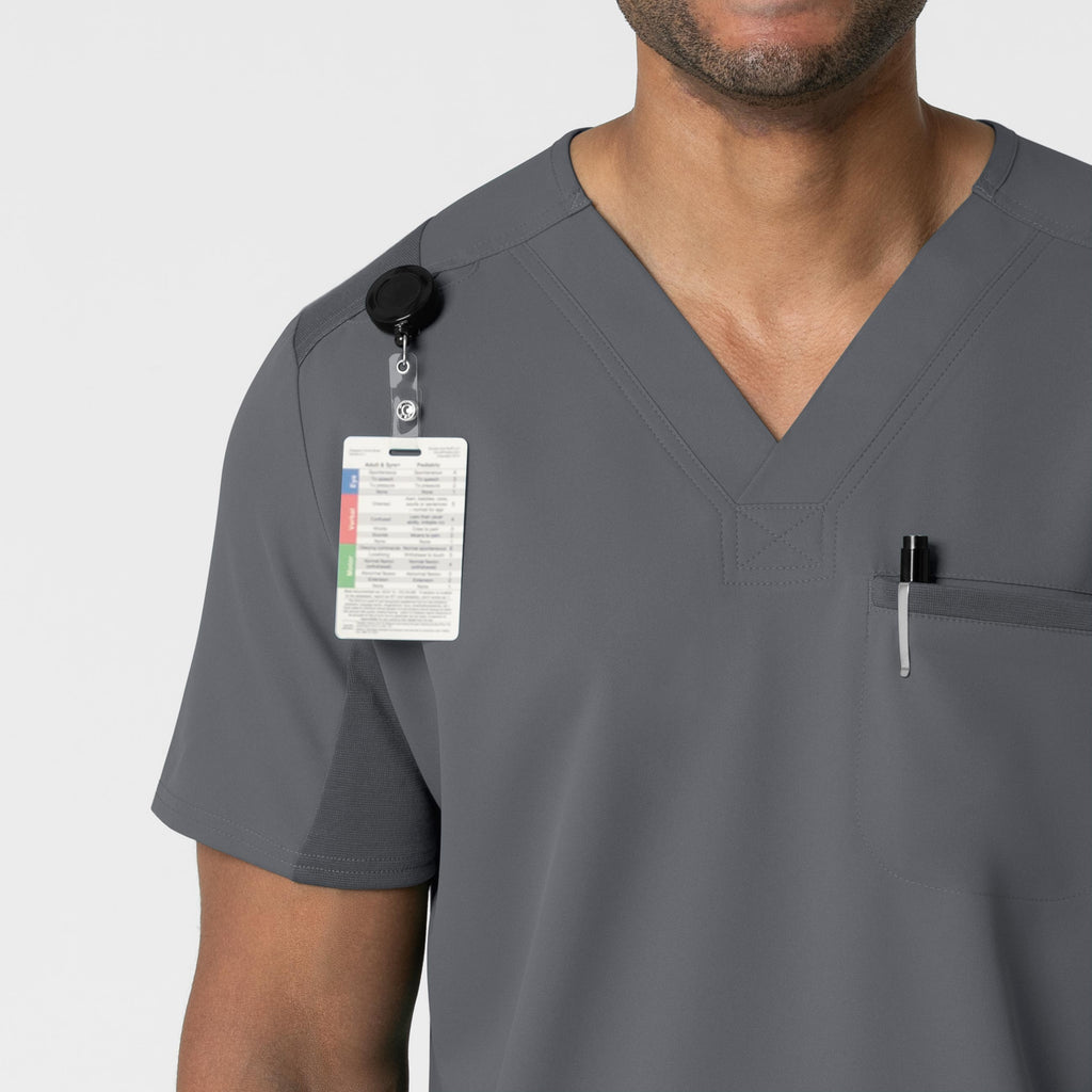 Thrive 6622 Men's Utility V-Neck Scrub Top Pewter