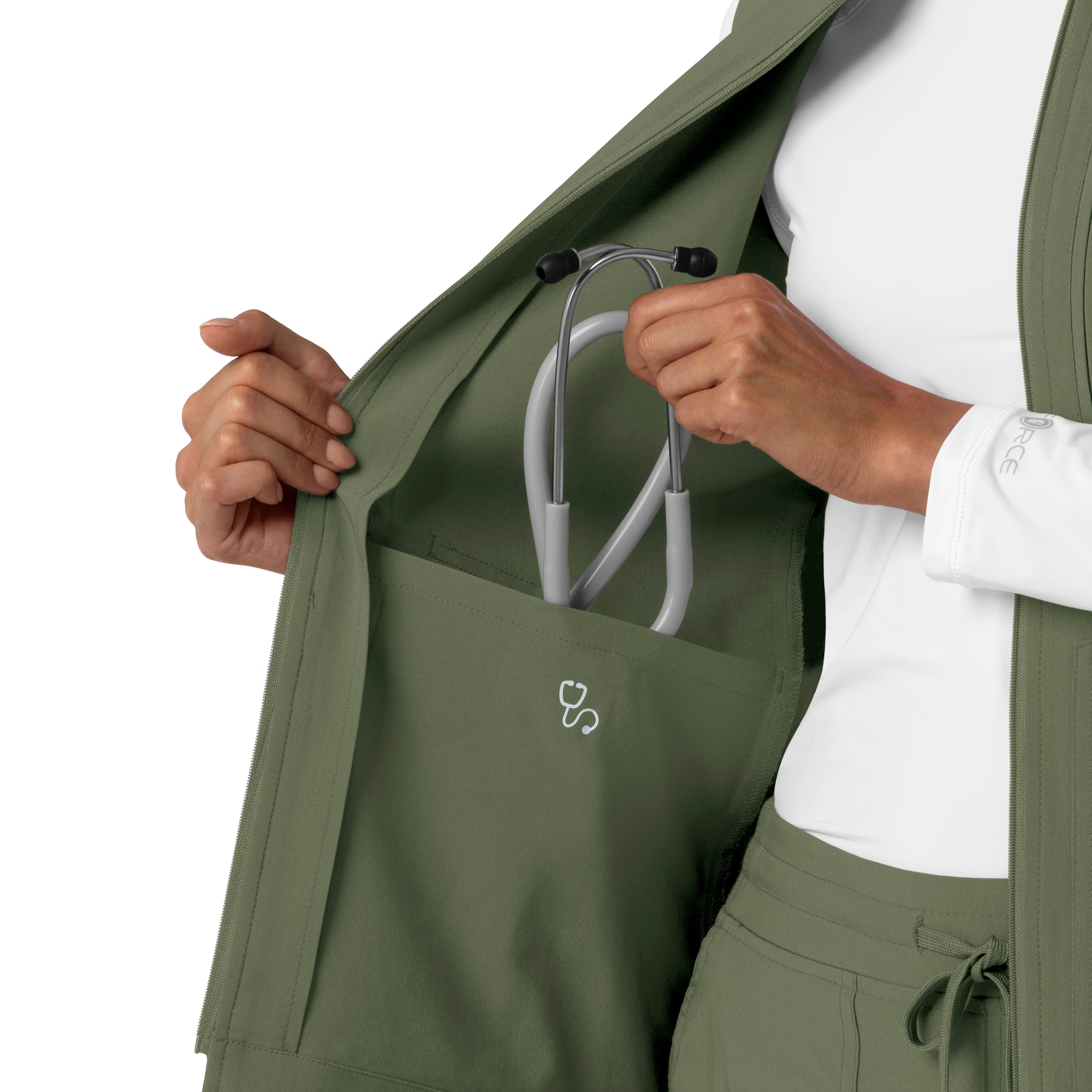 Force Cross-Flex C82510 Women's Lightweight Scrub Vest Olive