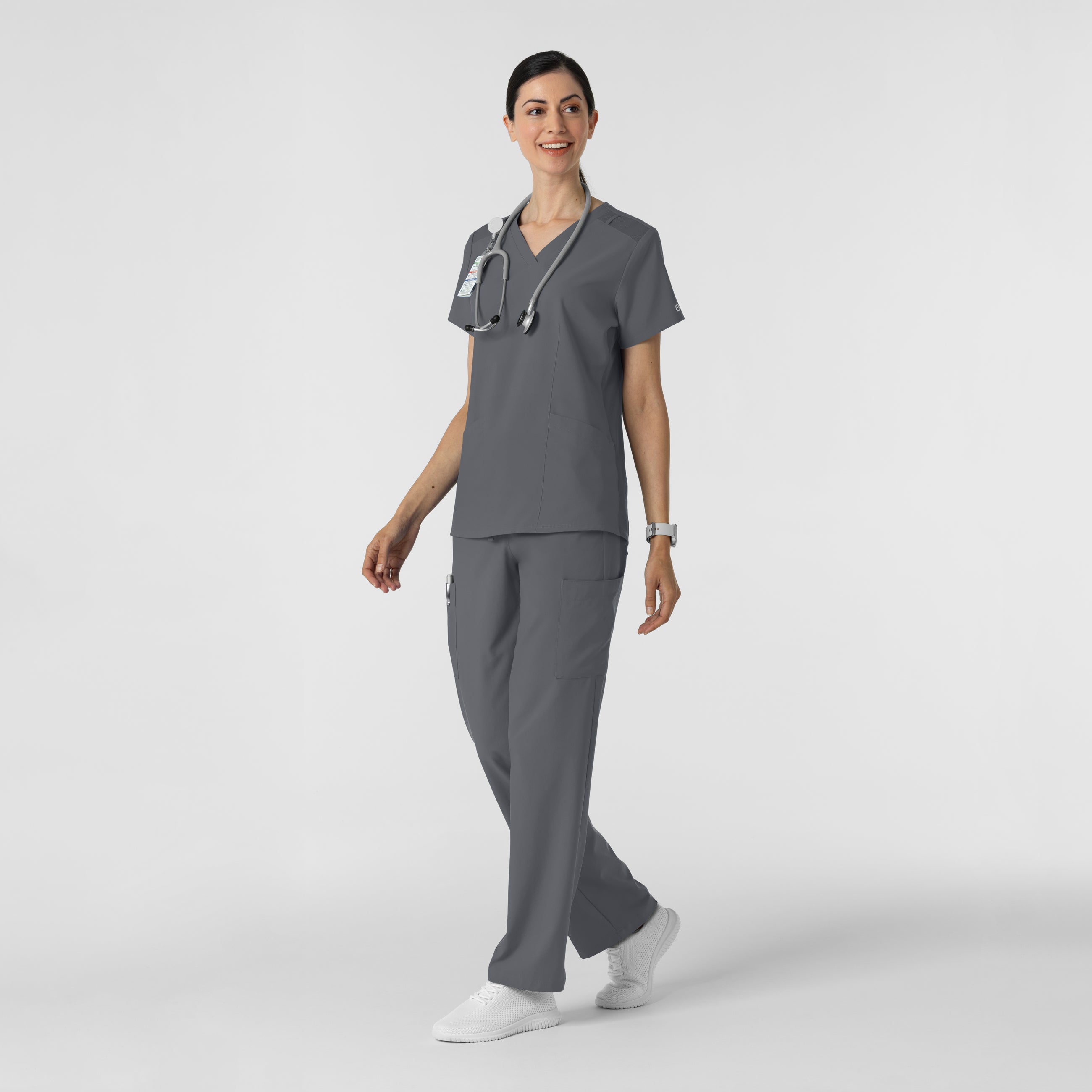 W123 5145 Cargo Utility Scrub Pants Pewter