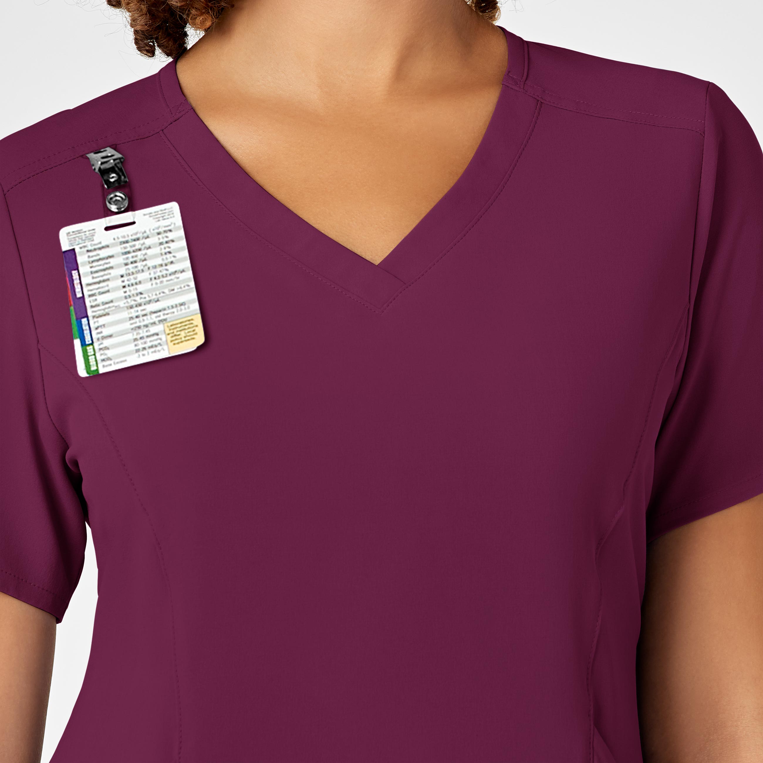 RENEW 6134 V-Neck Scrub Top Wine