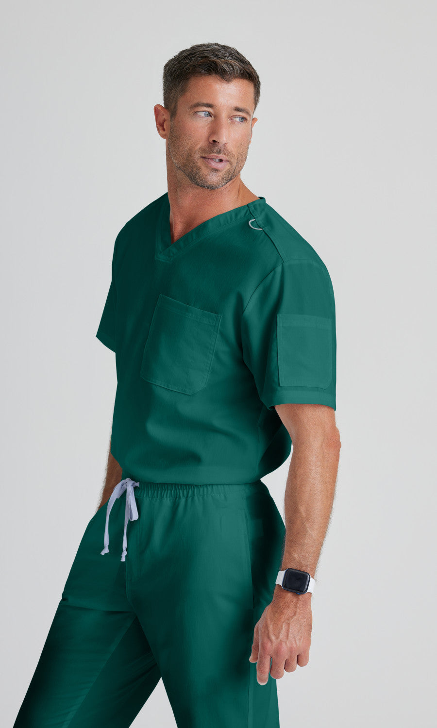 Grey's Anatomy GRT091 Evan Scrub Top Hunter Green