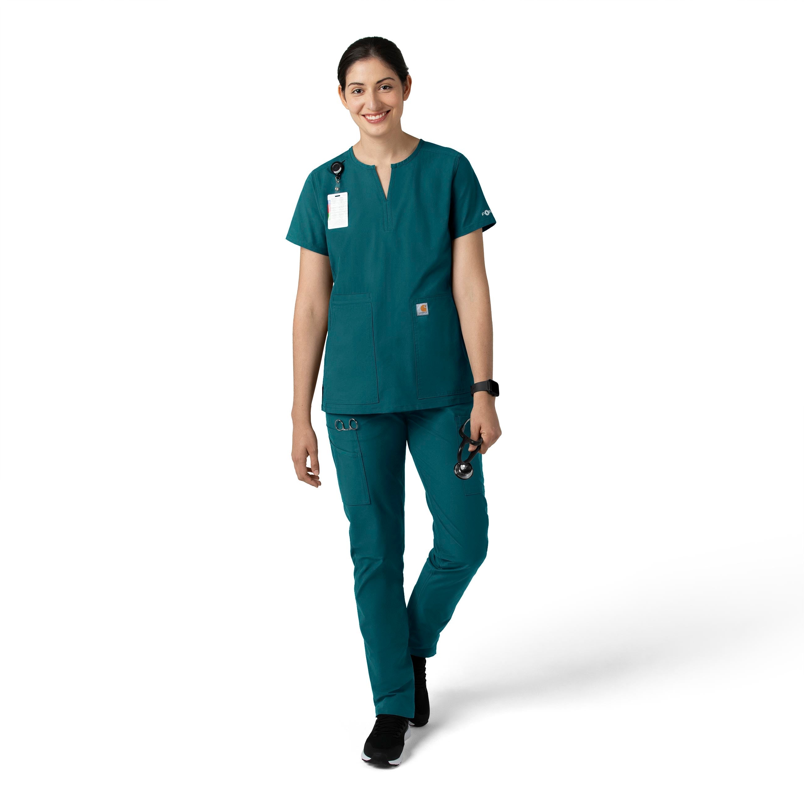 Force Essentials C51213 Straight Leg Scrub Pants Caribbean Blue