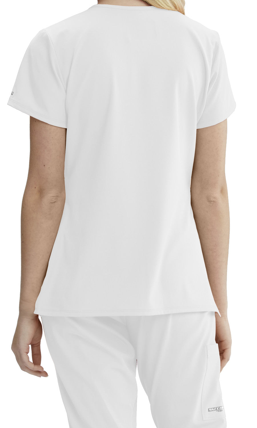 Skechers SK102 Reliance Scrub Top White