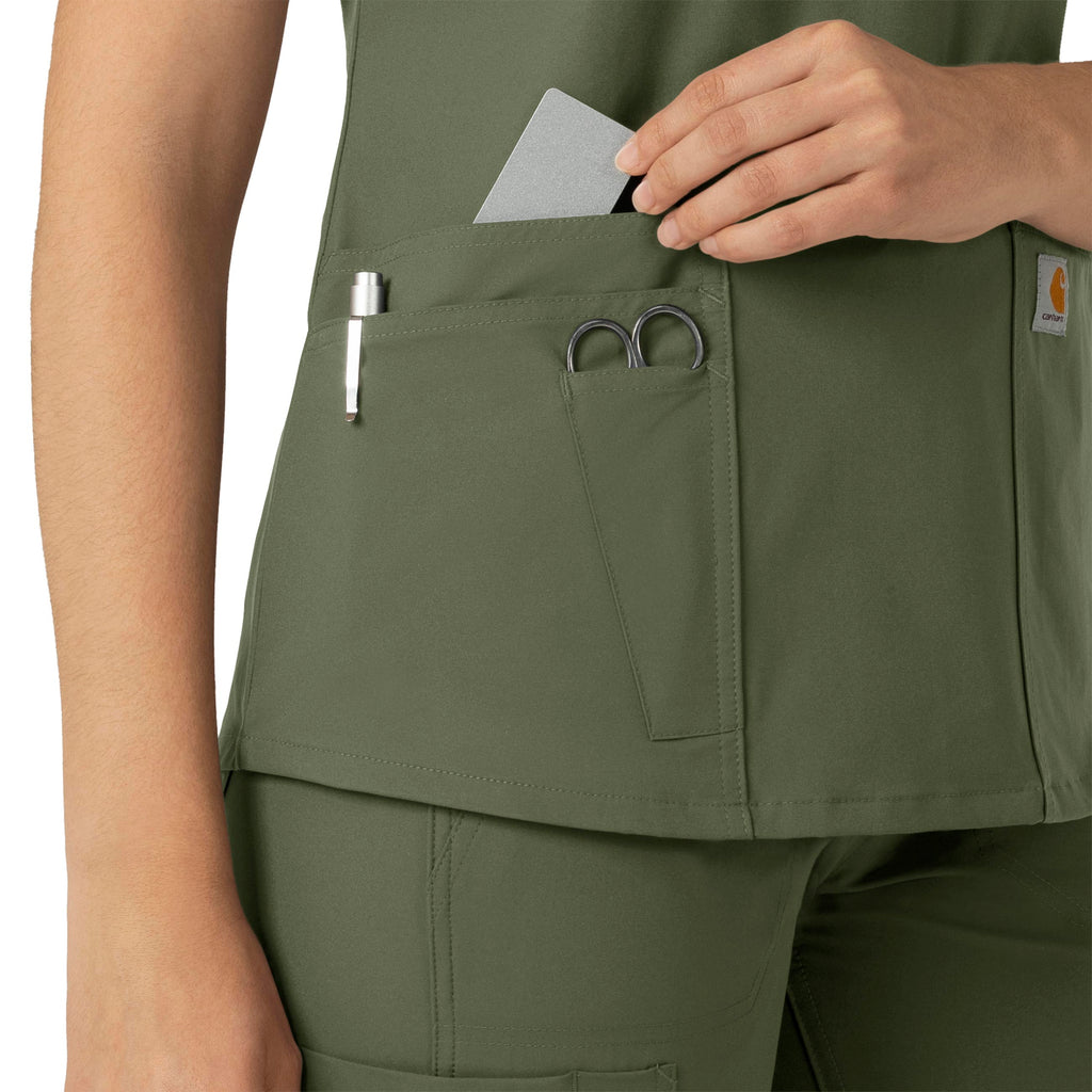 Force Essentials C12113 V-Neck Scrub Top Olive