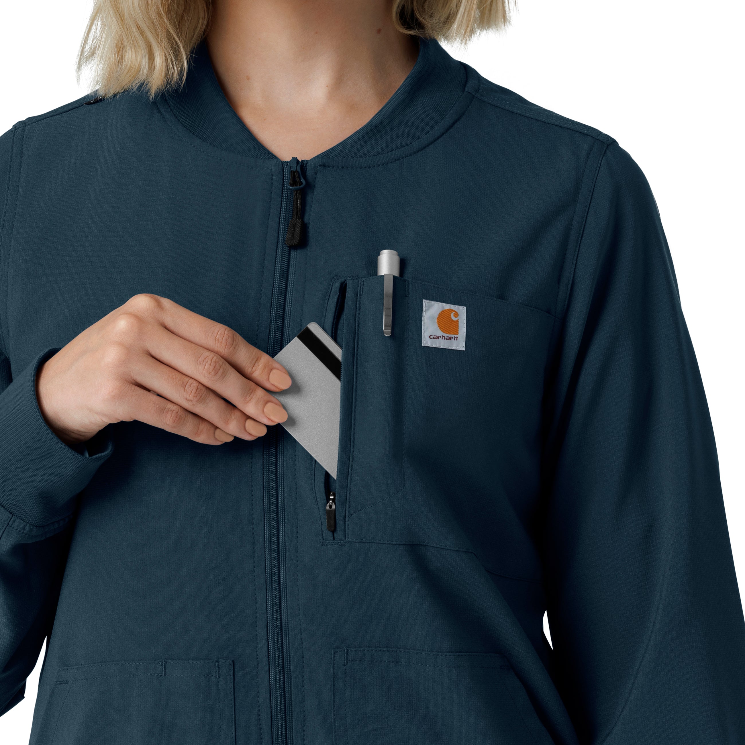 Force Cross-Flex C82410 Women's Lightweight Scrub Jacket Navy