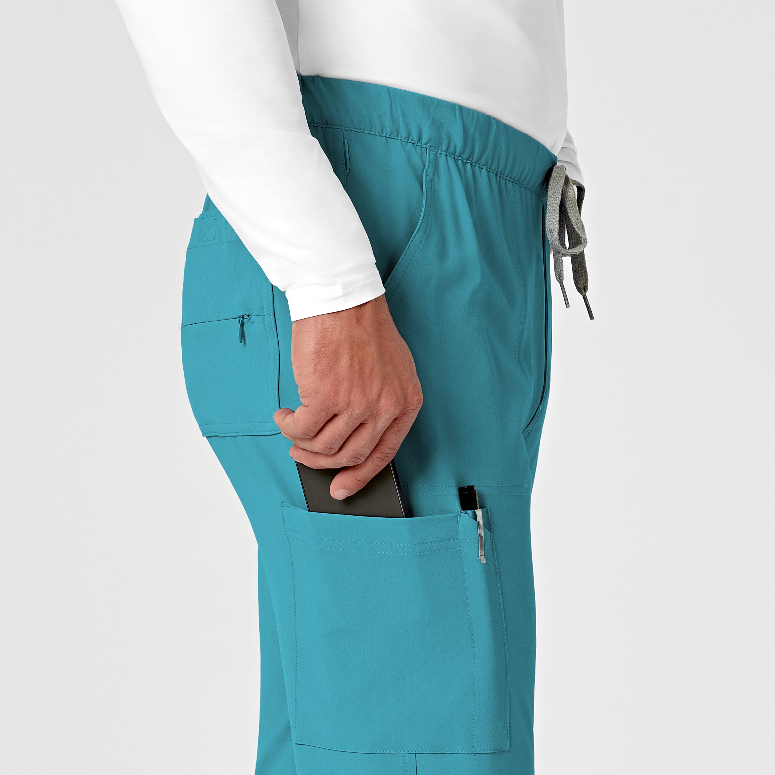 RENEW 5034 Men's Jogger Scrub Pants Teal Blue