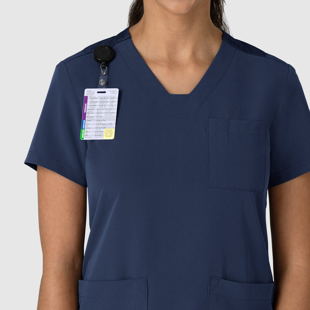Nova 6132 Flex-n-Reach V-Neck Scrub Top Navy
