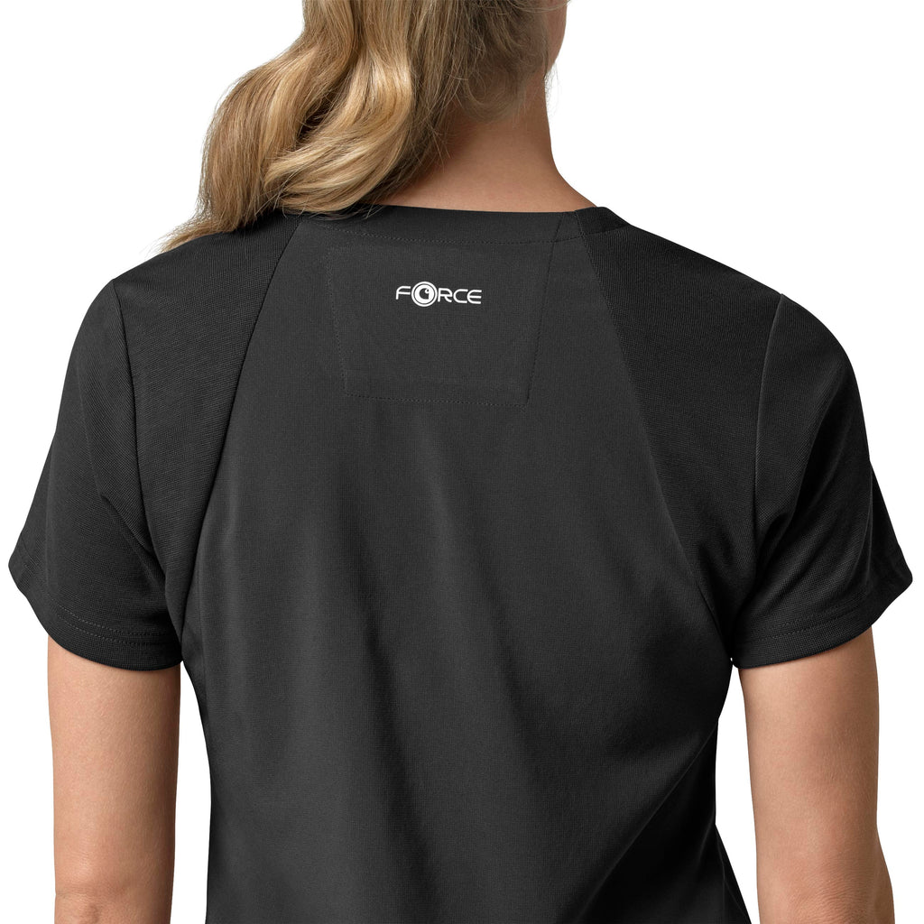 Force Cross-Flex C13210 Flex Panel V-Neck Scrub Top Black